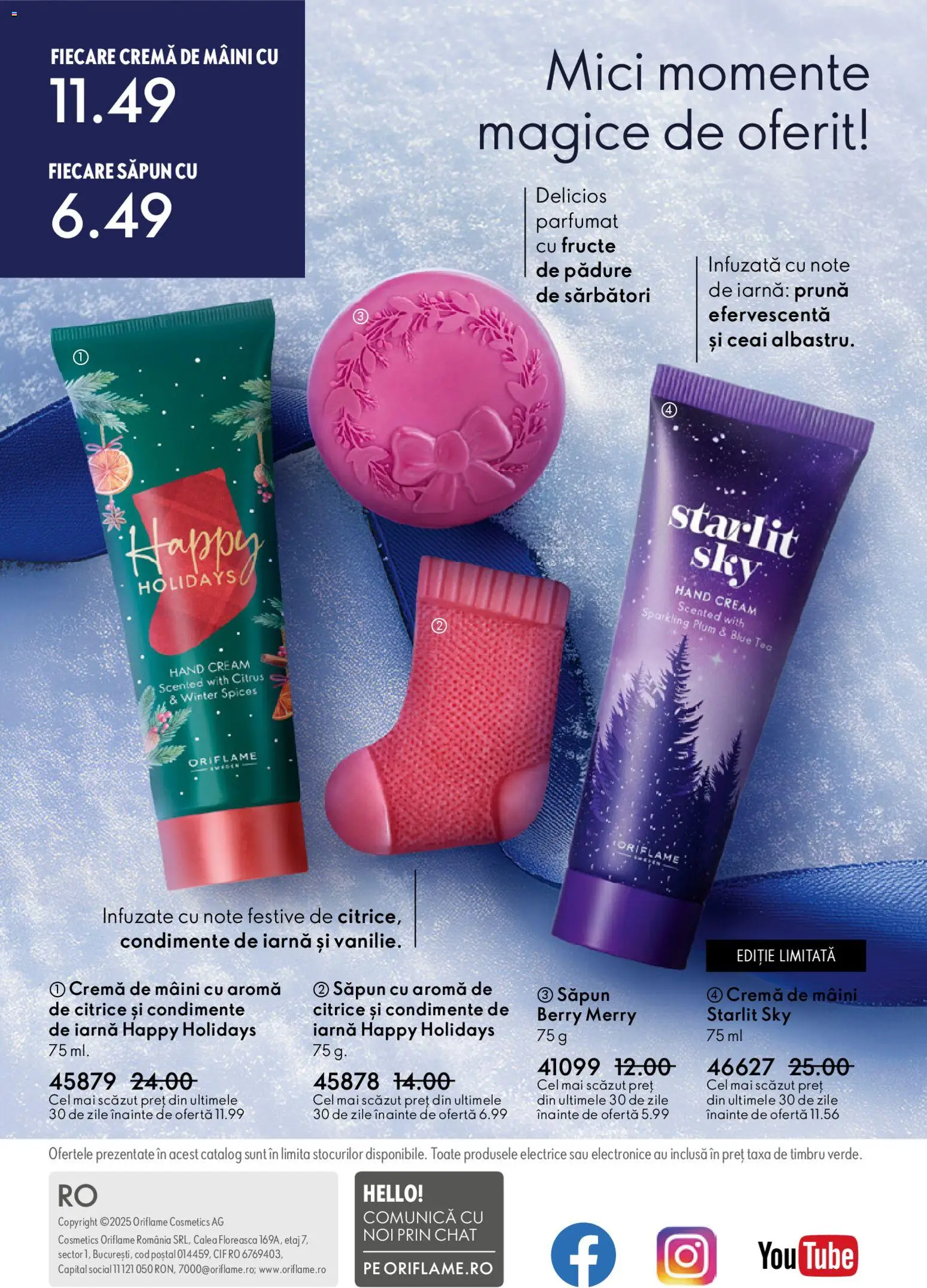 Catalog Oriflame 3 - 22 Decembrie 2025 | Pagina 164 | Produse: Cremă, Ceai, Condimente, Fructe