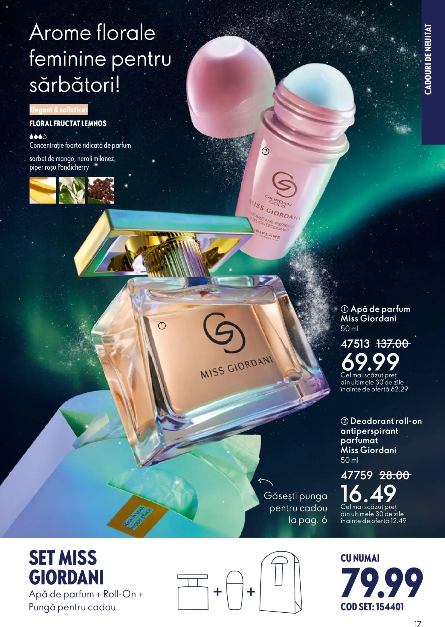 Catalog Oriflame 3 - 22 Decembrie 2025 | Pagina 17 | Produse: Deodorant, Antiperspirant, Apă, Piper