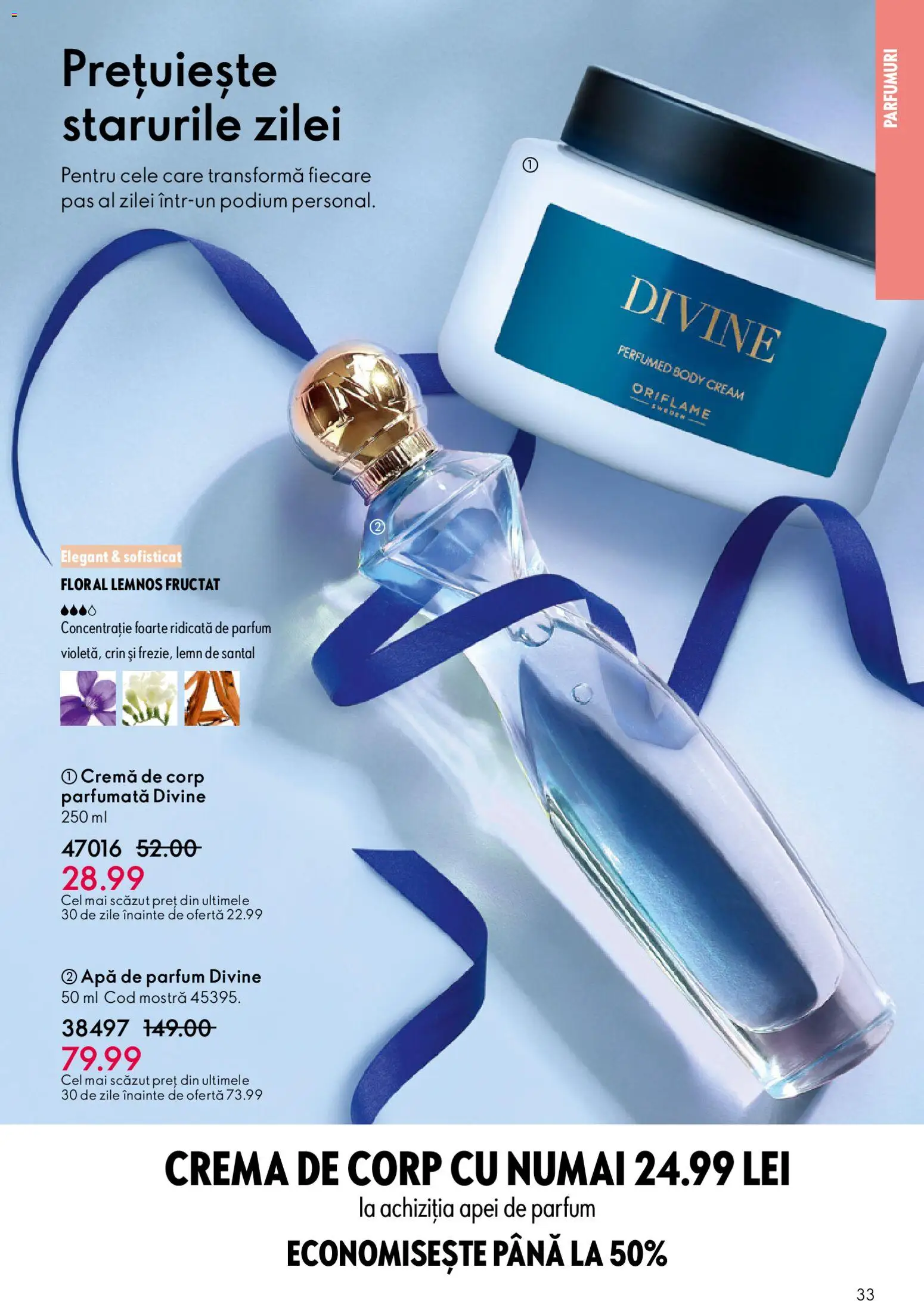 Catalog Oriflame 3 - 22 Decembrie 2025 | Pagina 33 | Produse: Apă de parfum, Body, Parfum, Cremă de corp