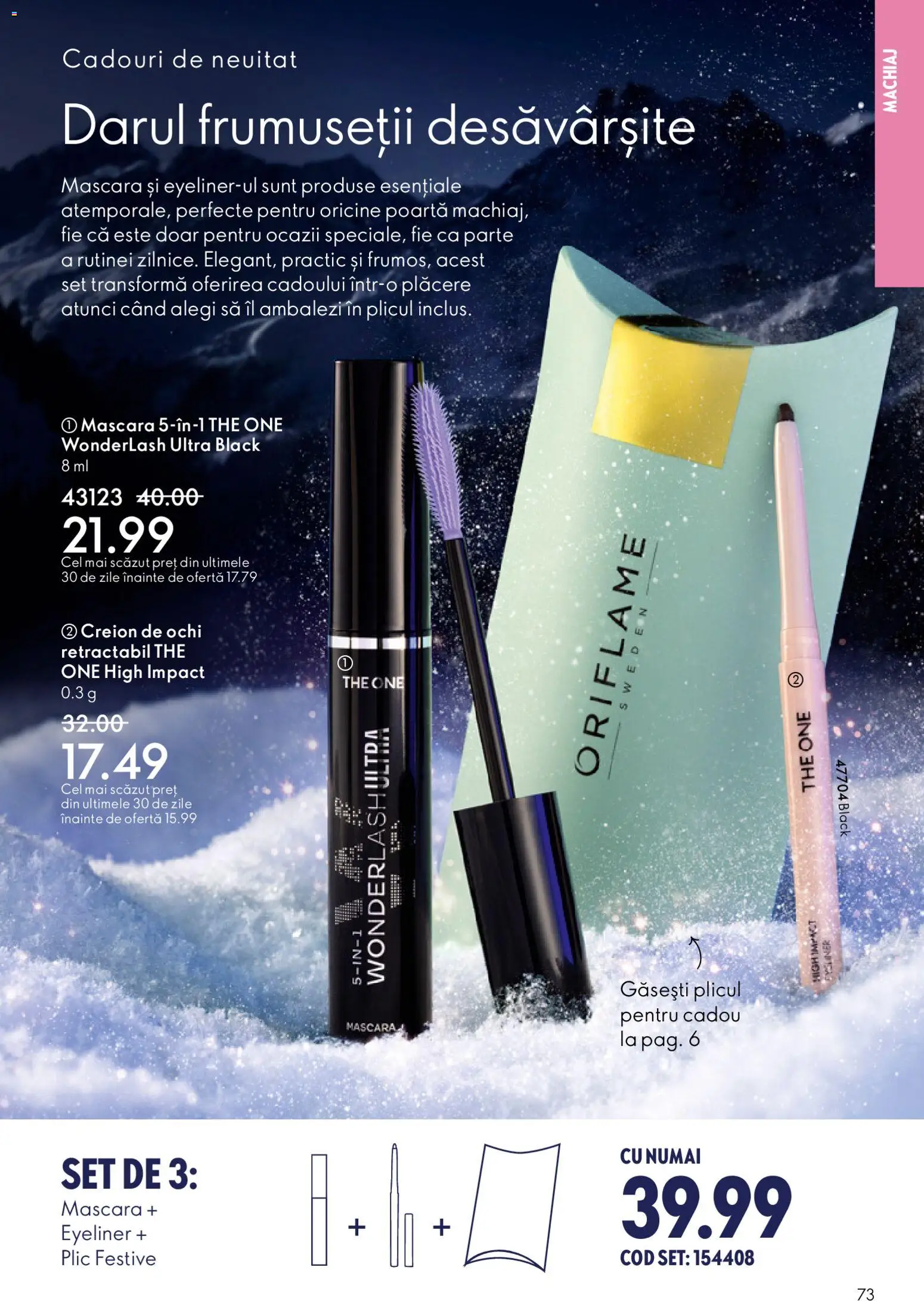 Catalog Oriflame 3 - 22 Decembrie 2025 | Pagina 73 | Produse: Machiaj, Mascara, Creion de ochi, Peluş Köpek Yatağı