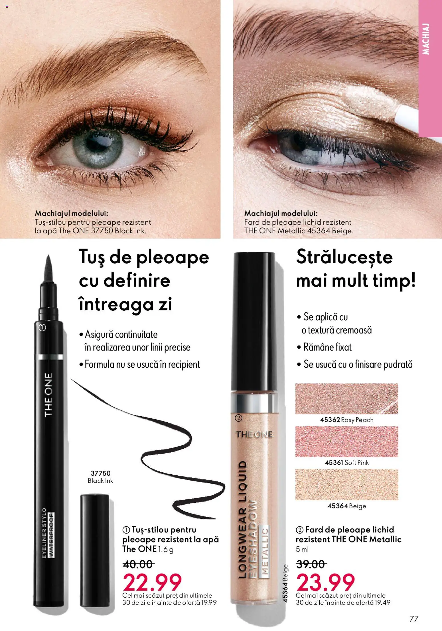 Catalog Oriflame 3 - 22 Decembrie 2025 | Pagina 77 | Produse: Machiaj, Fard de pleoape, Apă