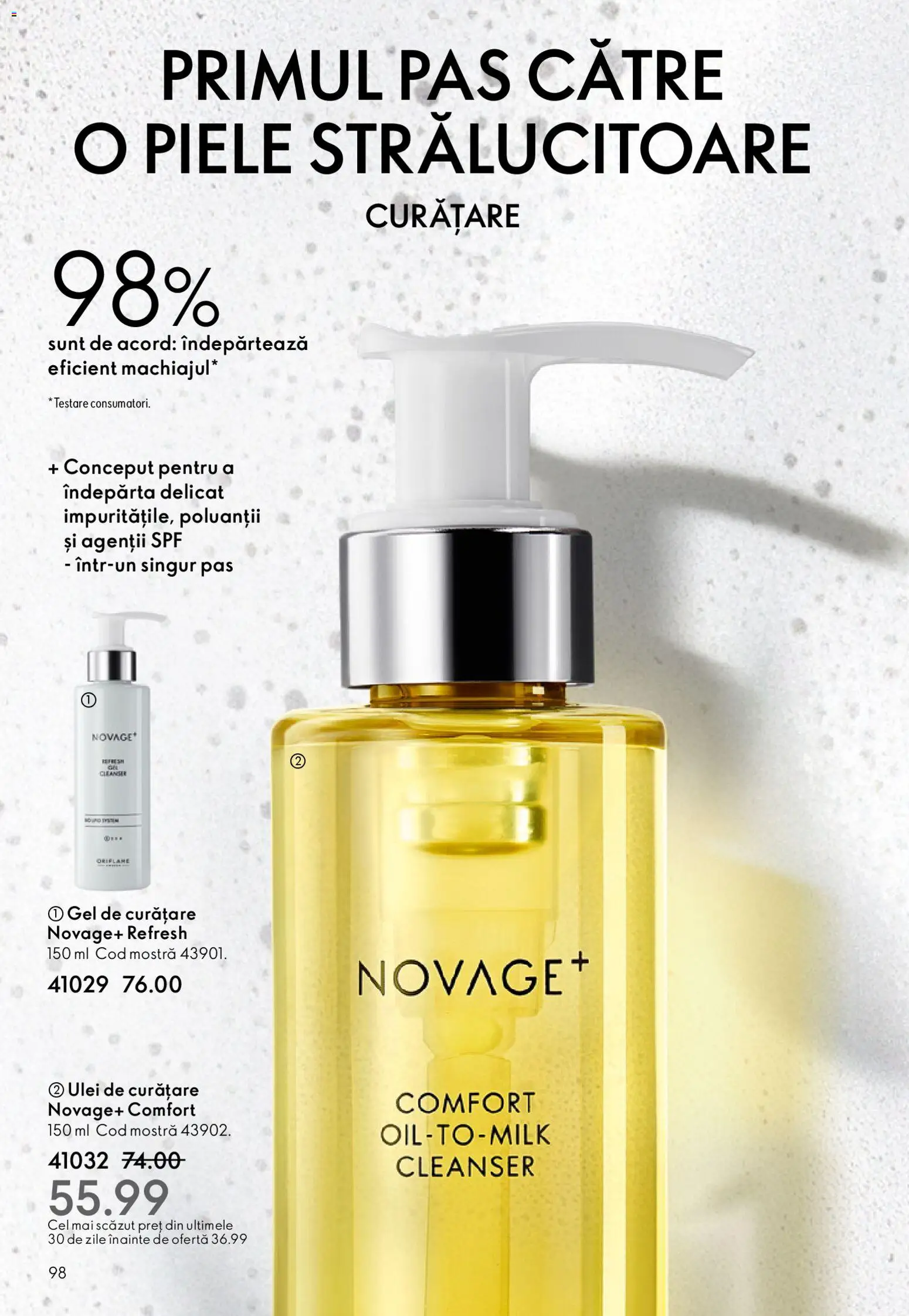 Catalog Oriflame 3 - 22 Decembrie 2025 | Pagina 98 | Produse: Gel de curățare, Ulei