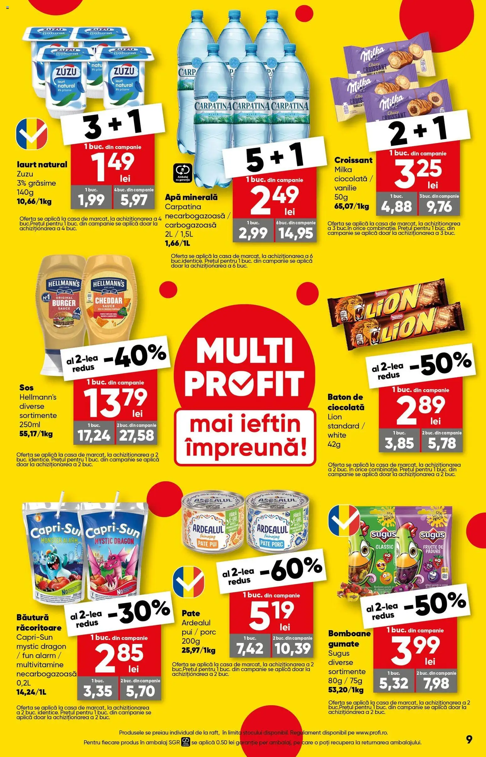 Catalog Profi 12 - 24 Noiembrie 2025 | Pagina 9 | Produse: Hacıyatmaz Kedi Oyuncağı, Bomboane, Burger, Apă