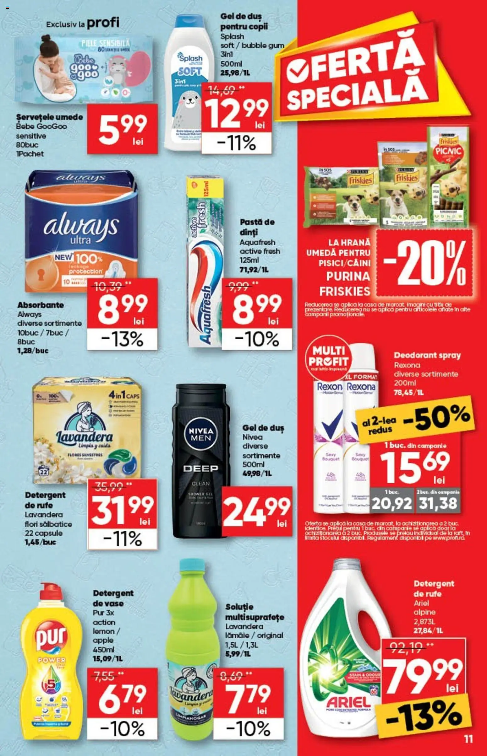 Catalog Profi 12 - 24 Noiembrie 2025 | Pagina 11 | Produse: Gel de duș, Deodorant, Șervețele umede, Absorbante