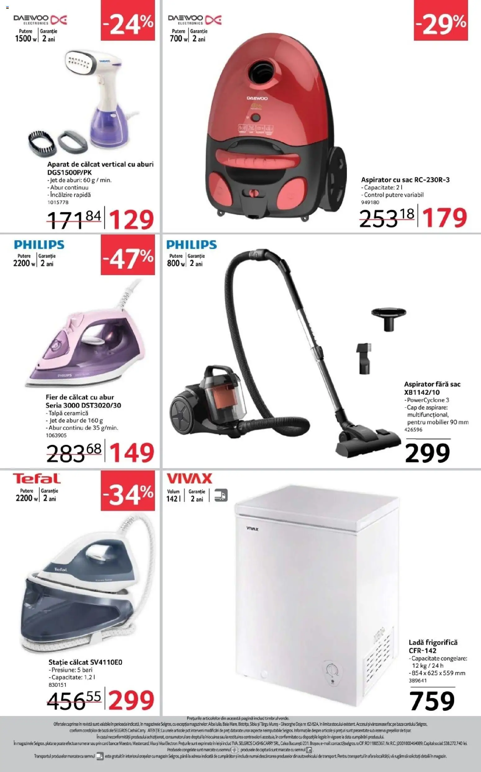 Catalog Selgros 14 - 26 Noiembrie 2025 | Pagina 16 | Produse: Enginar, Aparat de călcat, Fier de călcat, Ladă frigorifică