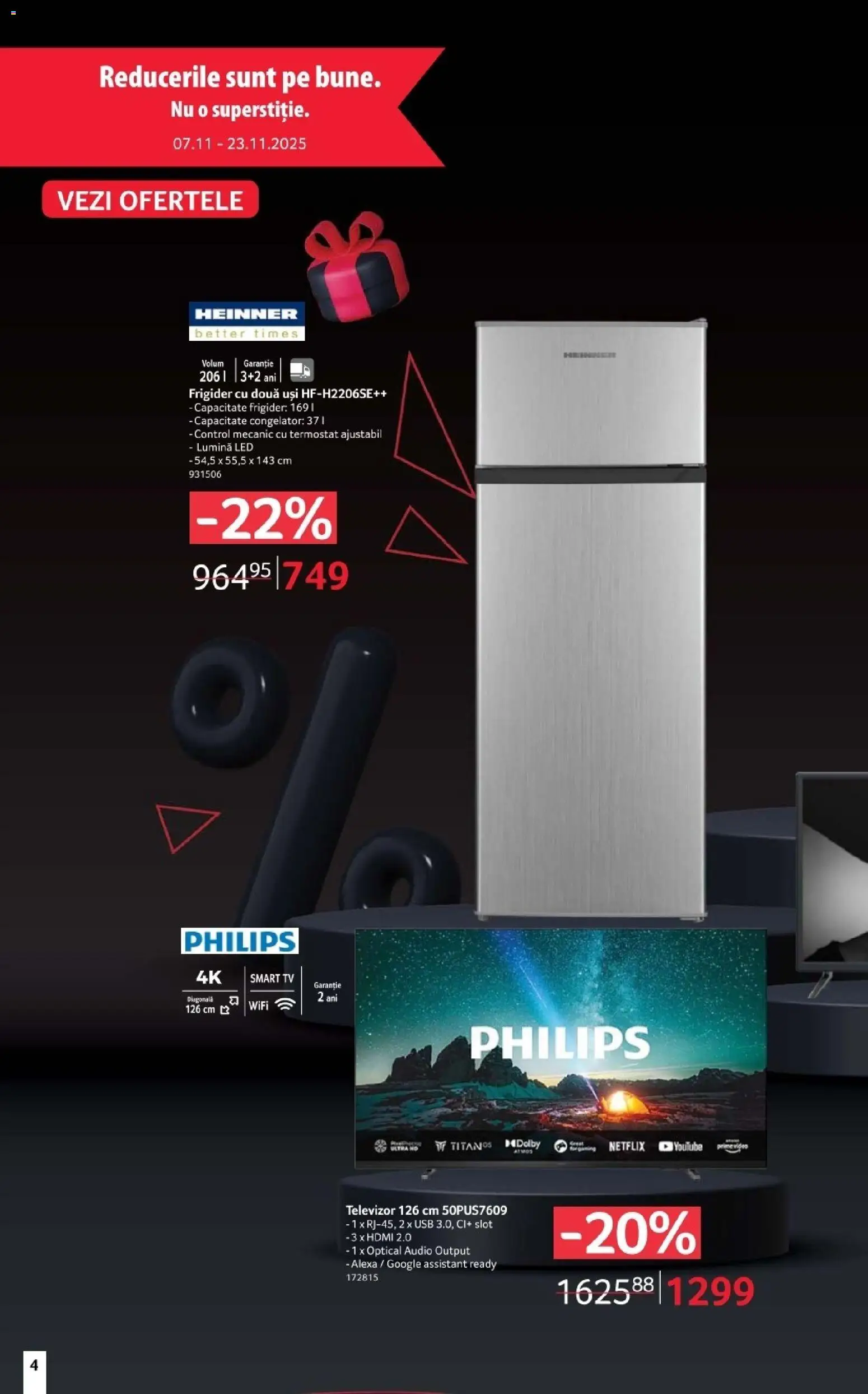 Catalog Selgros 14 - 26 Noiembrie 2025 | Pagina 4 | Produse: Enginar, Televizor, Audio, Congelator