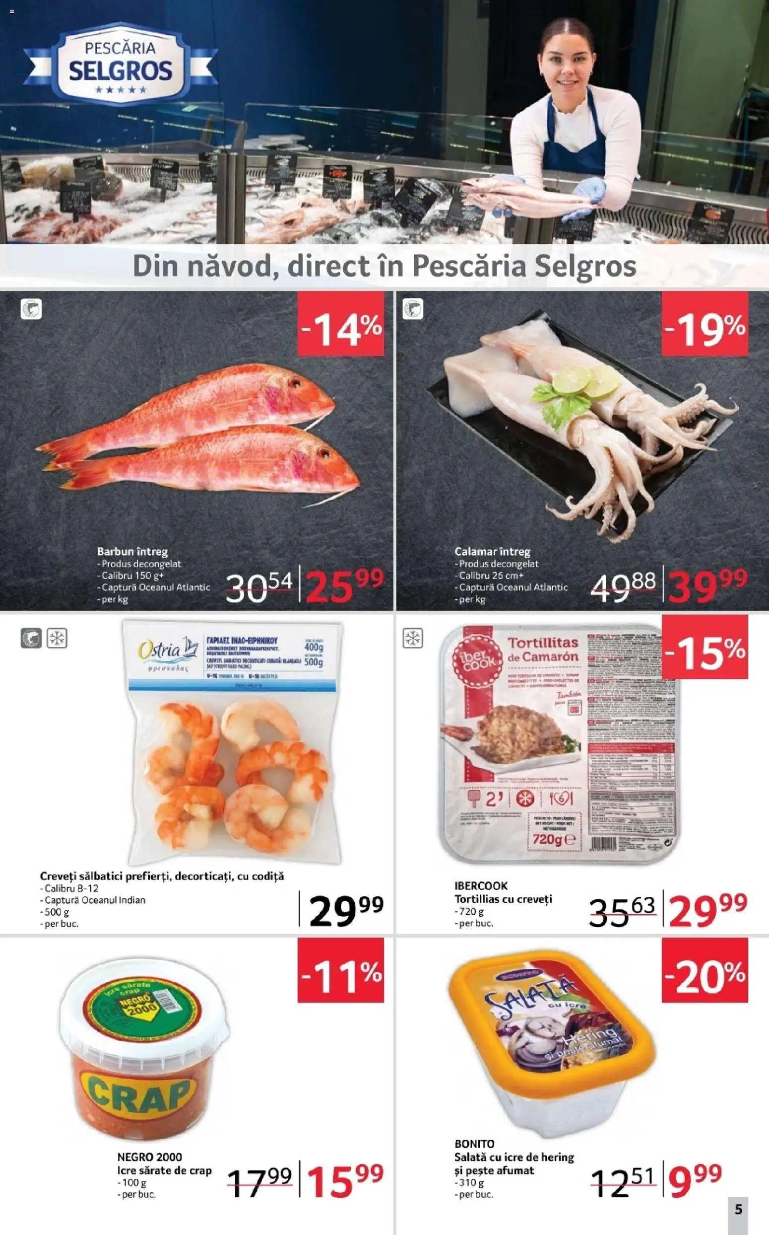 Catalog Selgros 14 - 26 Noiembrie 2025 | Pagina 5 | Produse: Pește, Salată cu icre, Salată