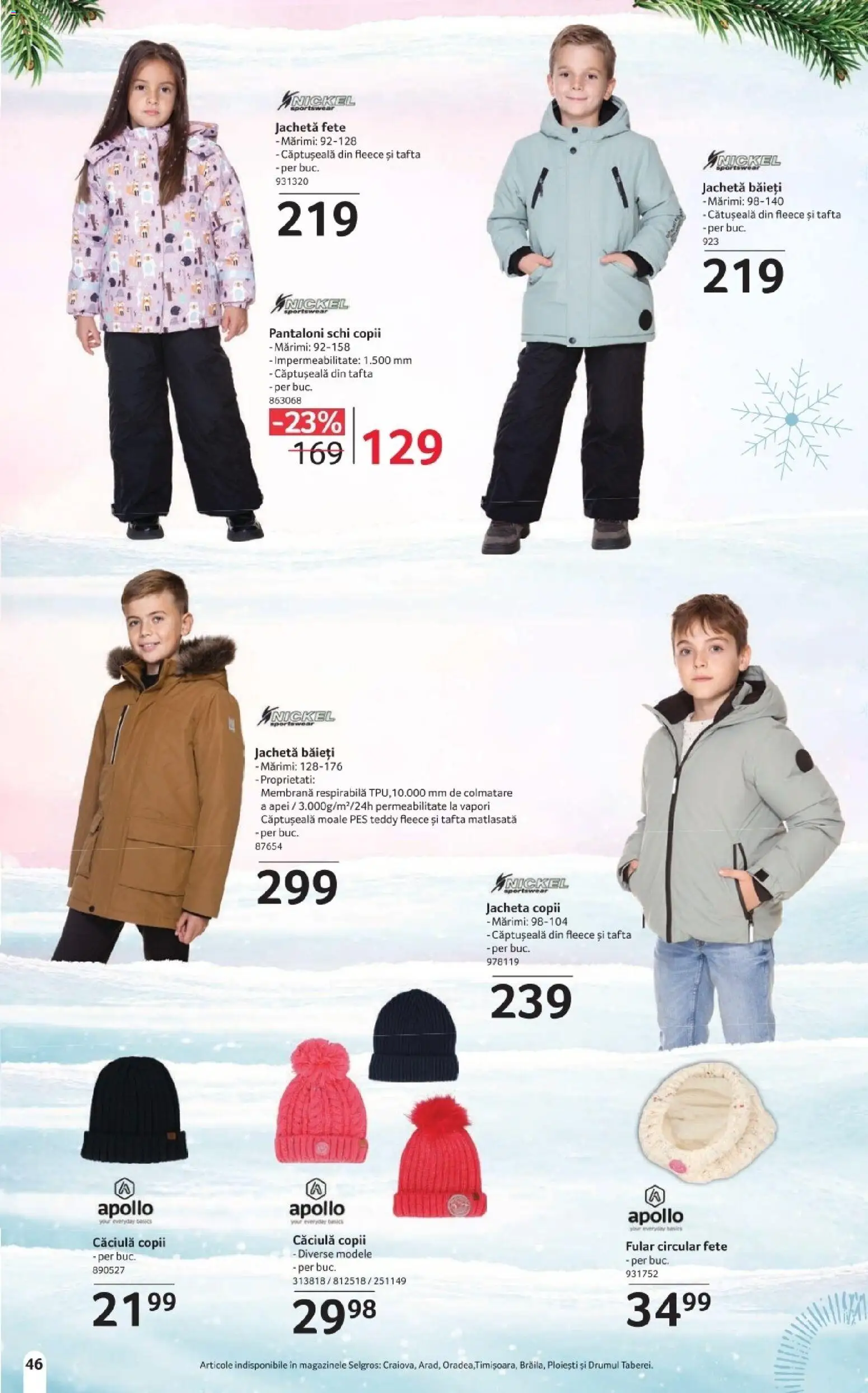 Catalog Selgros 14 Noiembrie - 10 Decembrie 2025 | Pagina 46 | Produse: Jachetă, Pantaloni