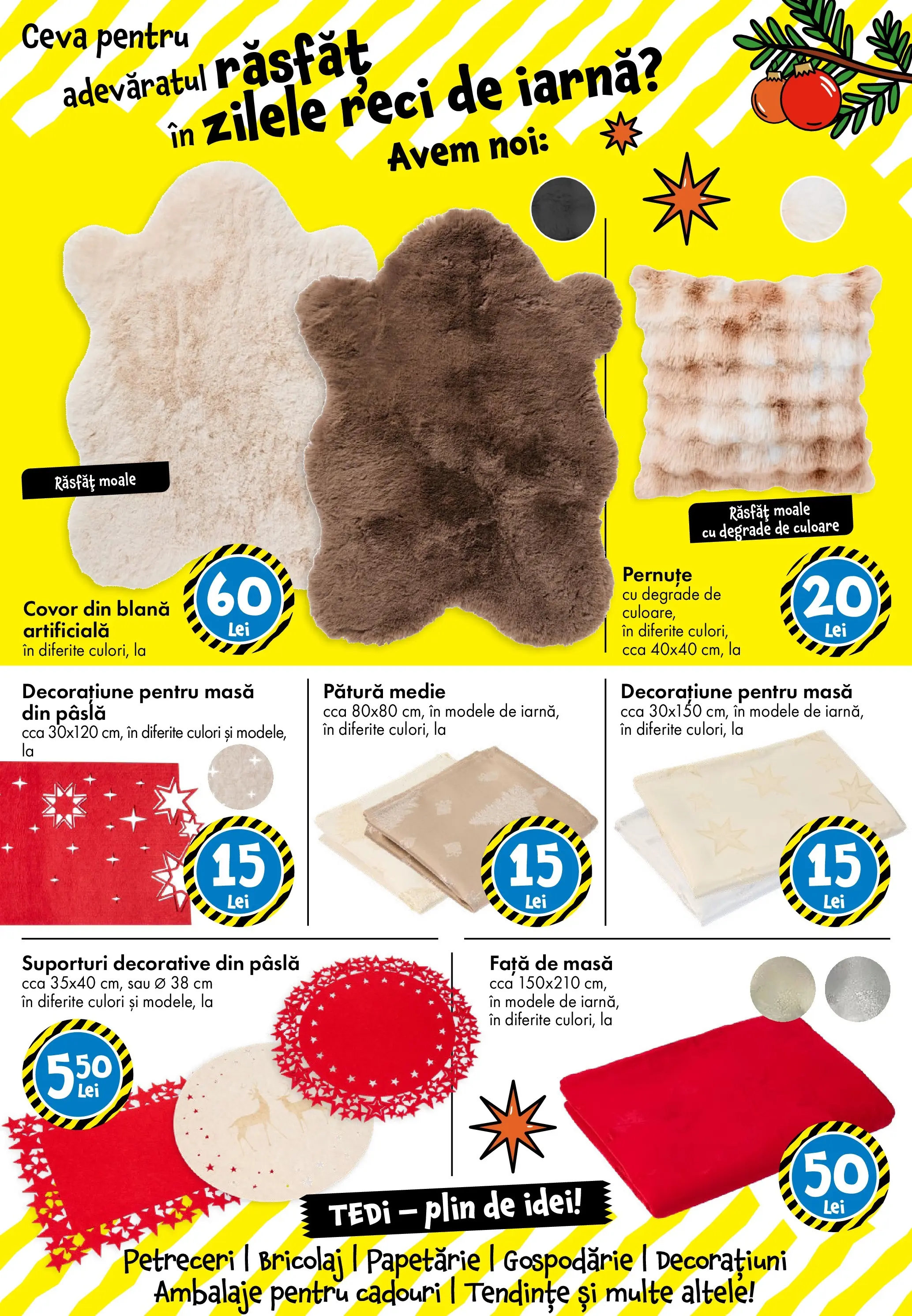 Catalog TEDi 14 - 22 Noiembrie 2025 | Pagina 25 | Produse: Față de masă, Pătură, Masă, Covor