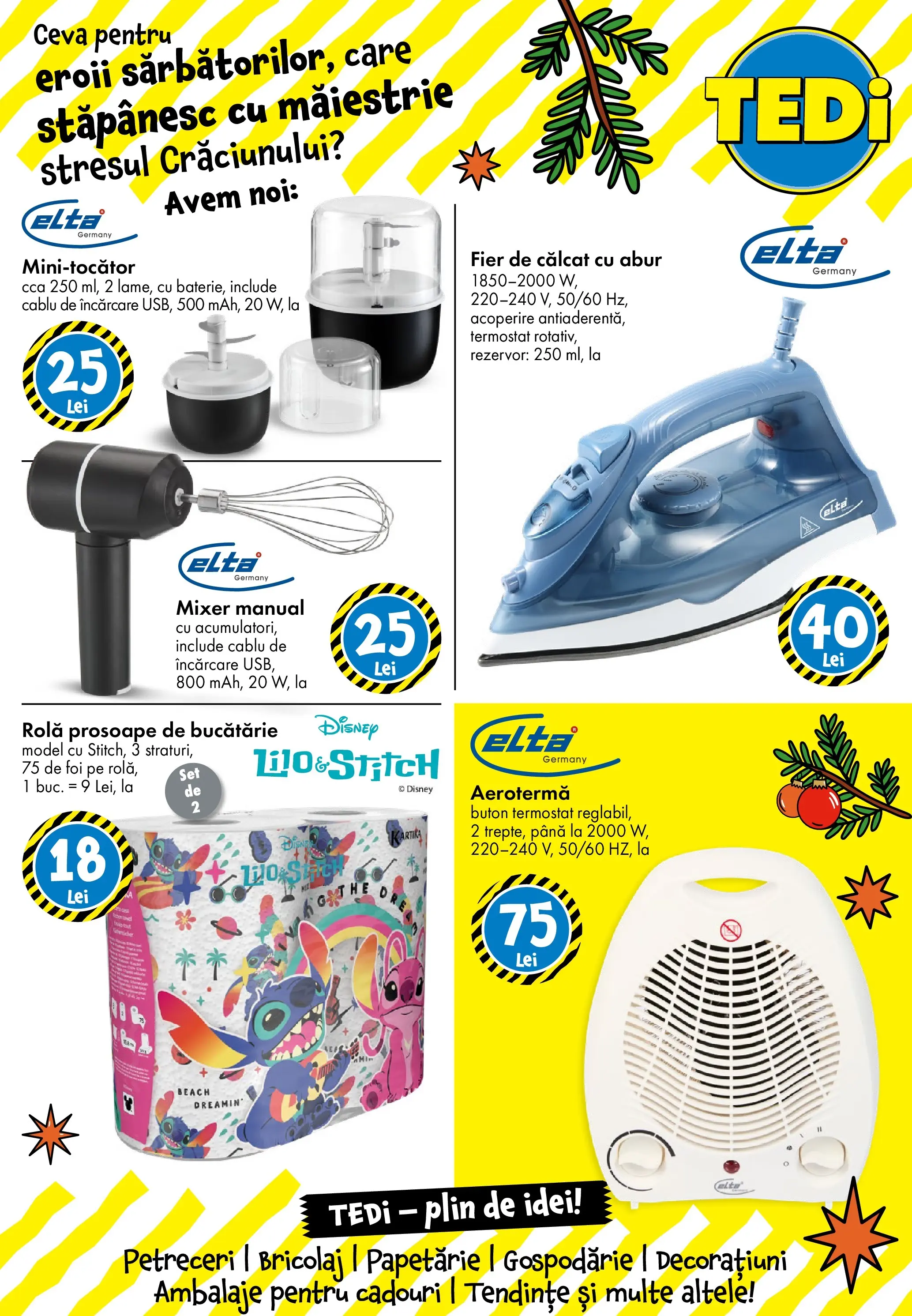 Catalog TEDi 14 - 22 Noiembrie 2025 | Pagina 33 | Produse: Cablu, Prosoape de bucătărie, Mixer, Bucătărie