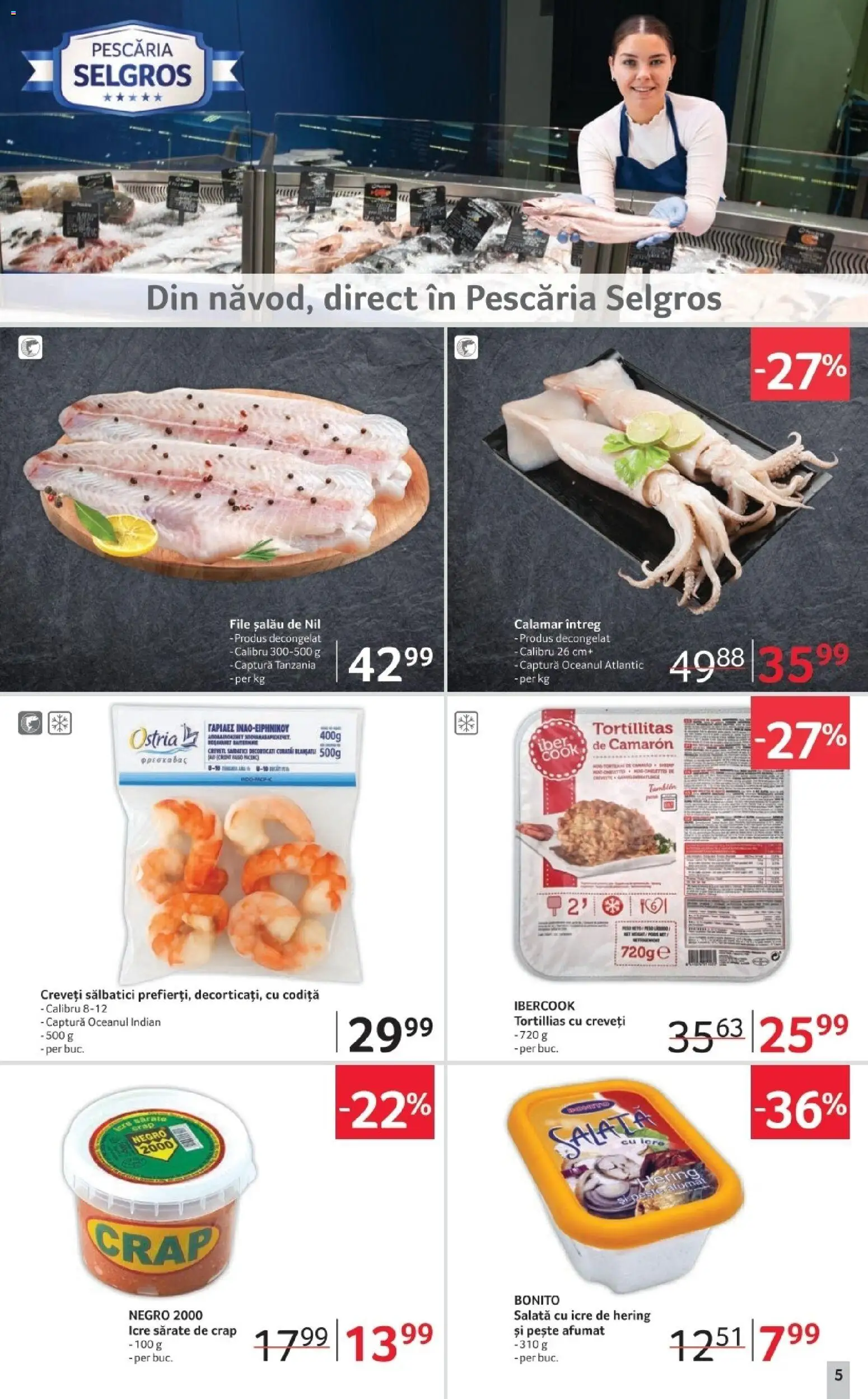 Catalog Selgros 14 - 26 Noiembrie 2025 | Pagina 5 | Produse: Pește, Salată cu icre, Salată