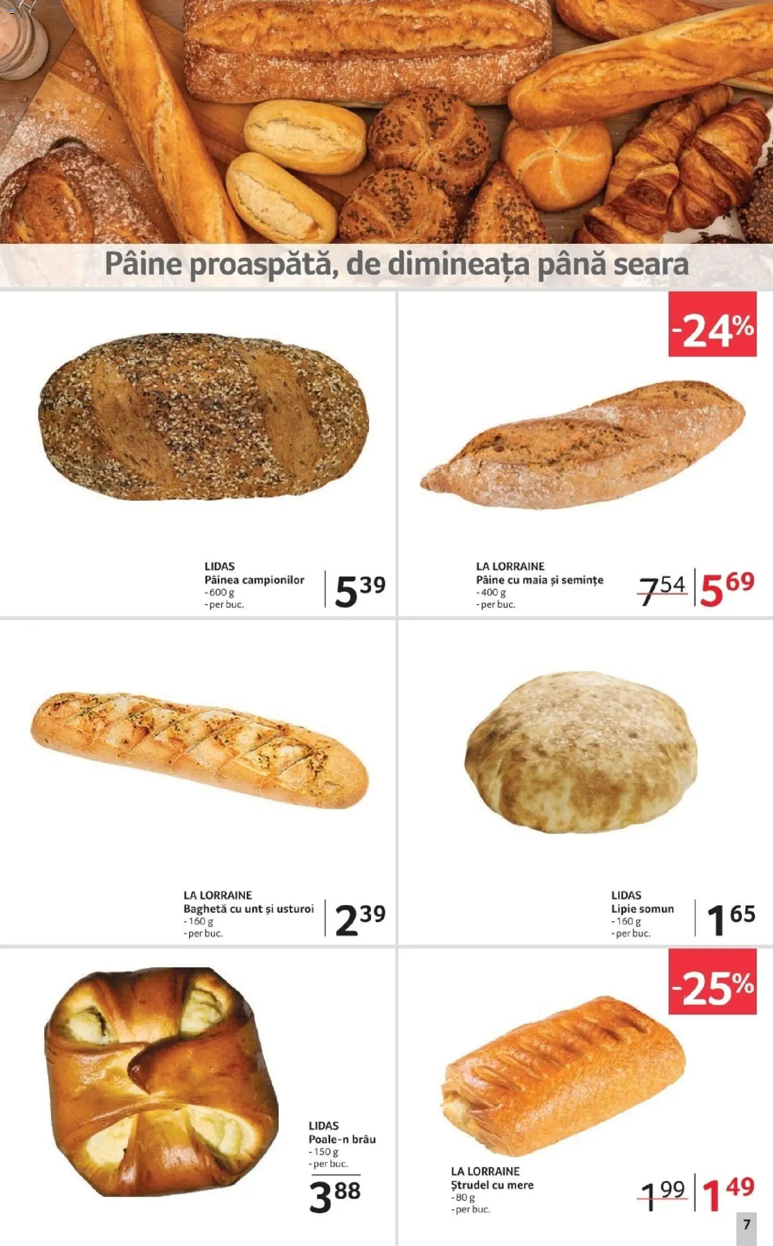 Catalog Selgros 14 - 26 Noiembrie 2025 | Pagina 7 | Produse: Ștrudel, Unt, Pâine, Mere