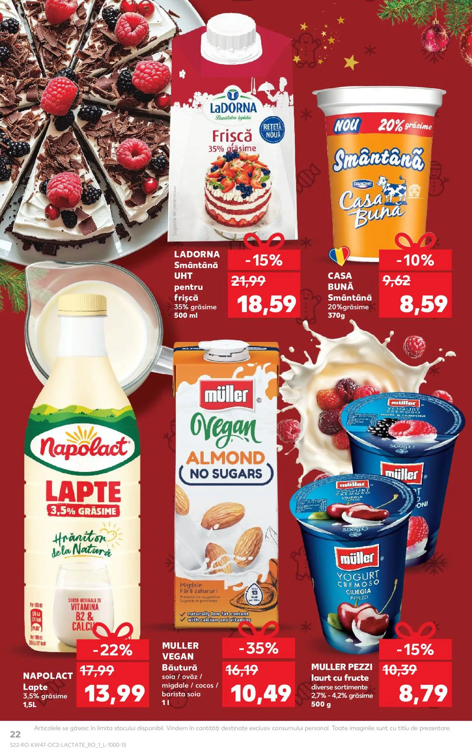 Catalog Kaufland 19 - 24 Noiembrie 2025 | Pagina 22 | Produse: Lapte, Frișcă, Smântână, Fructe