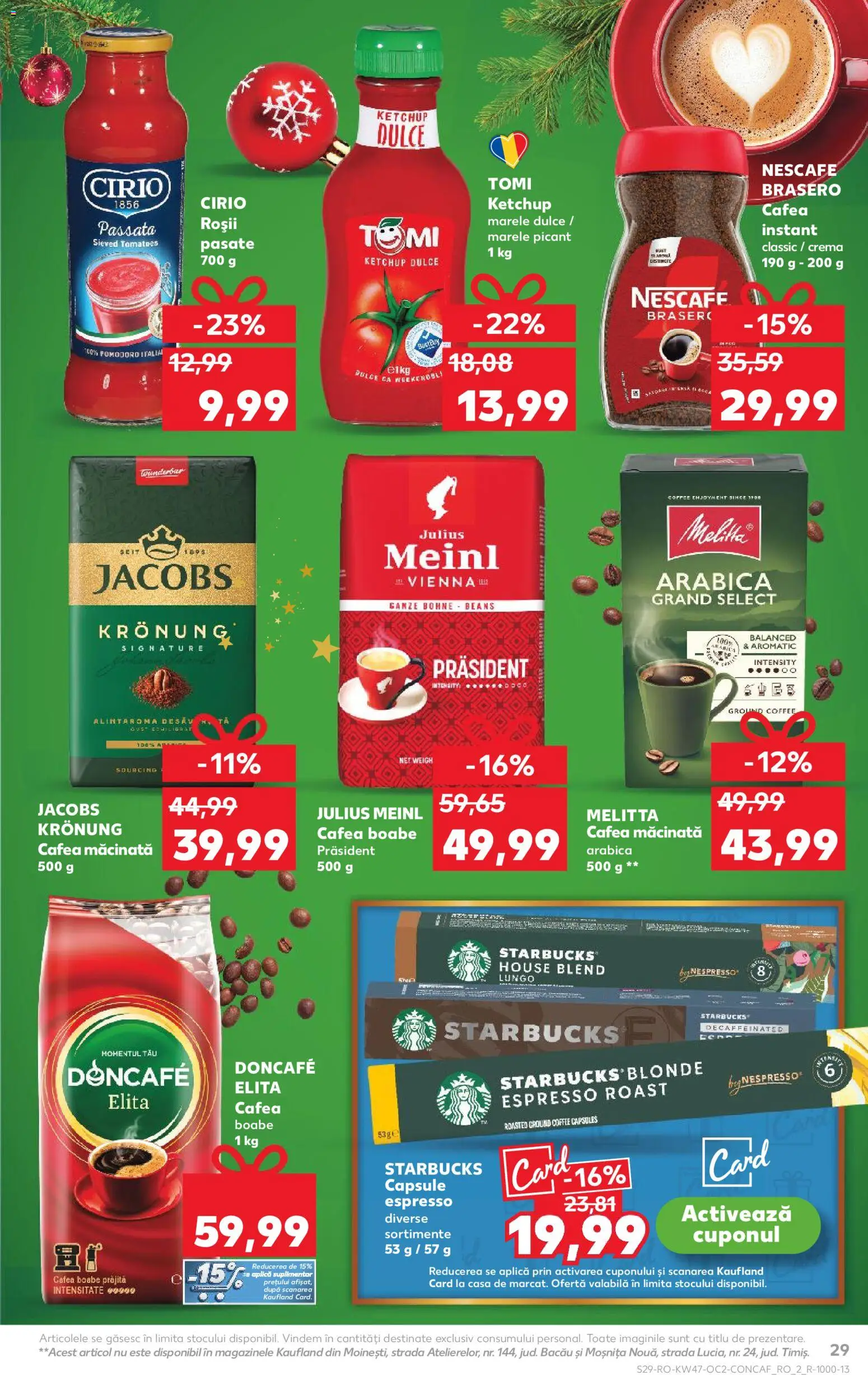 Catalog Kaufland 19 - 24 Noiembrie 2025 | Pagina 29 | Produse: Cremă, Cafea, Roșii, Ketchup