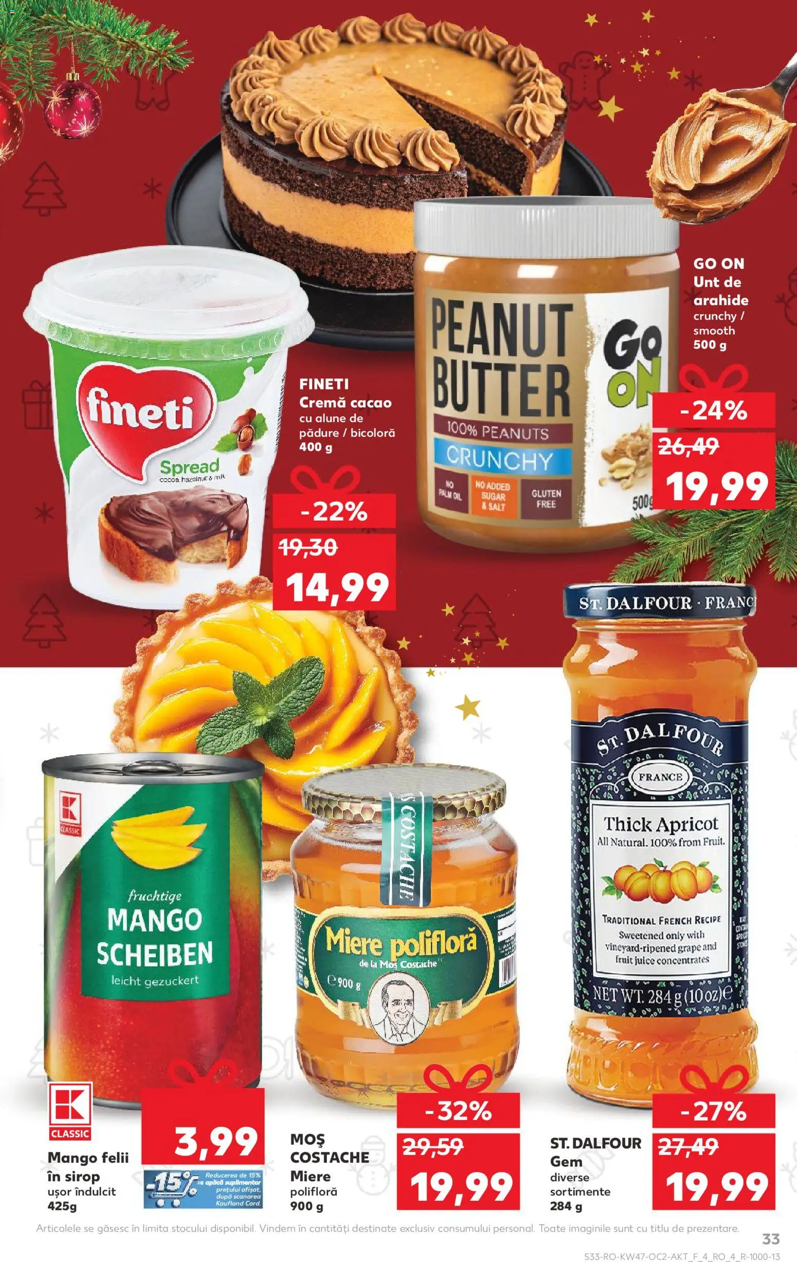 Catalog Kaufland 19 - 24 Noiembrie 2025 | Pagina 33 | Produse: Miere polifloră, Unt, Unt de arahide, Mango
