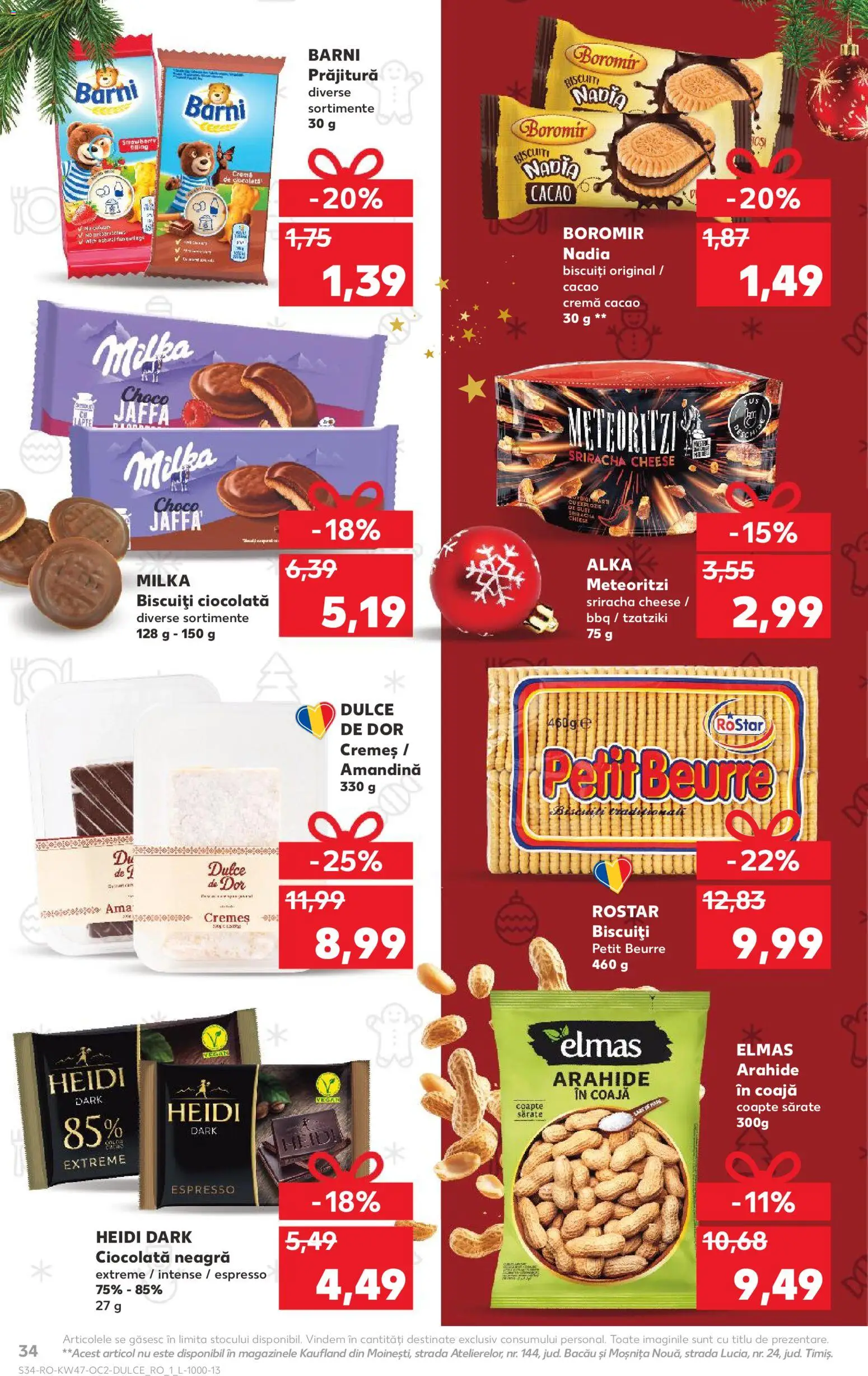 Catalog Kaufland 19 - 24 Noiembrie 2025 | Pagina 34 | Produse: Prăjitură, Arahide, Cacao, Biscuiți