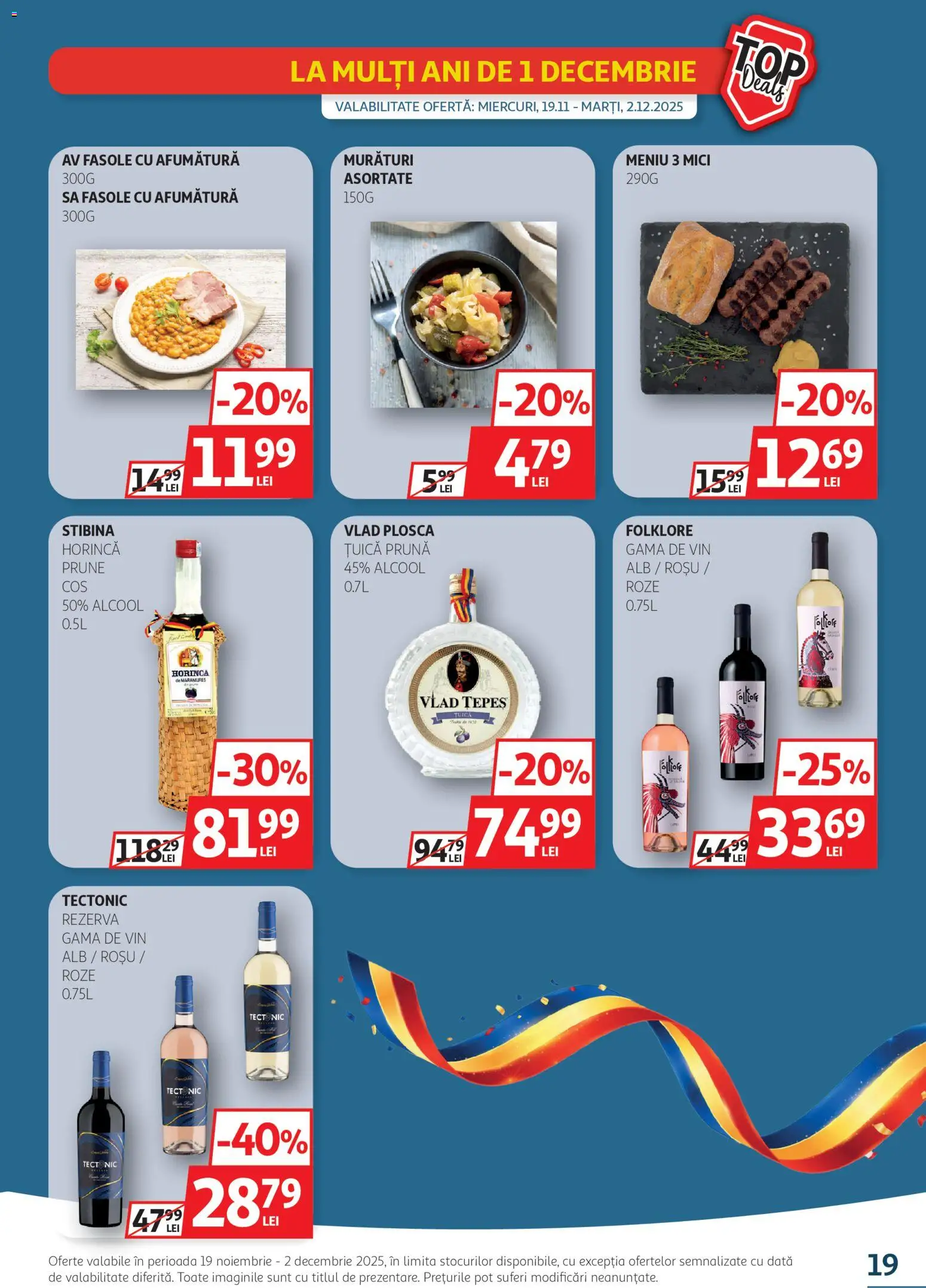Catalog Auchan 19 Noiembrie - 1 Decembrie 2025 | Pagina 19 | Produse: Mici, Vin, Prune