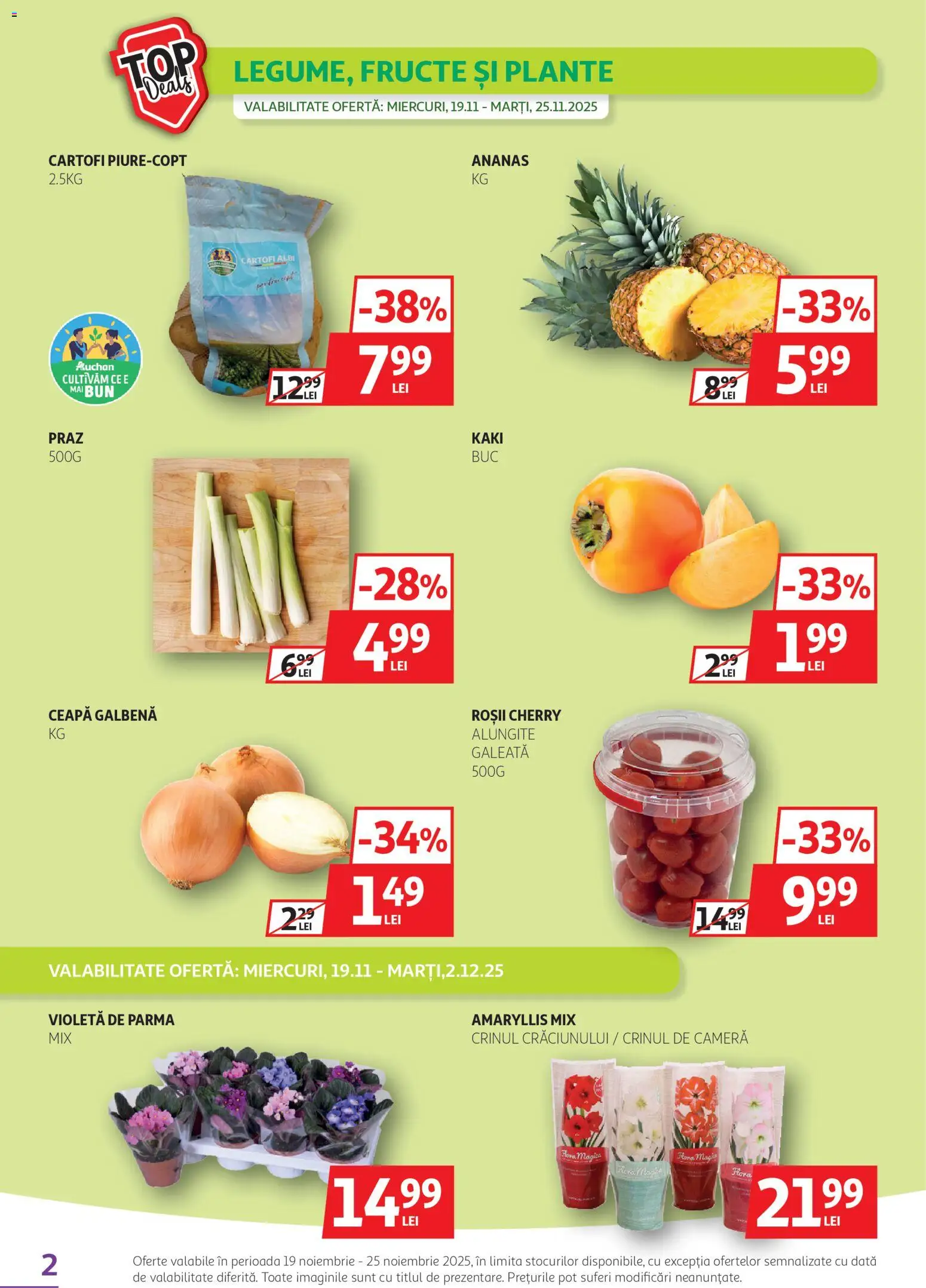 Catalog Auchan 19 Noiembrie - 1 Decembrie 2025 | Pagina 2 | Produse: Cameră, Roșii, Cartofi, Ceapă
