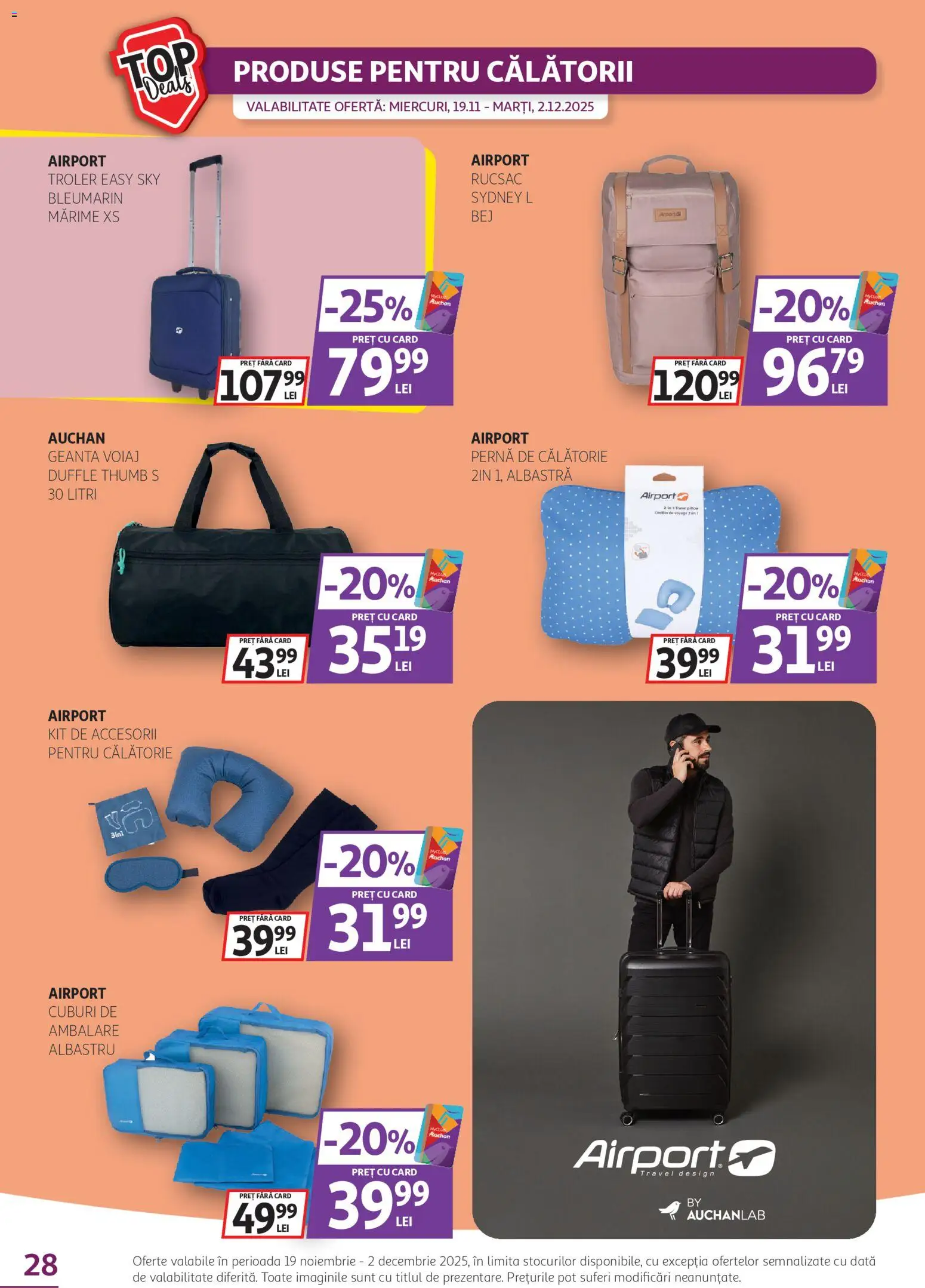 Catalog Auchan 19 Noiembrie - 1 Decembrie 2025 | Pagina 28 | Produse: Geantă, Pernă, Rucsac