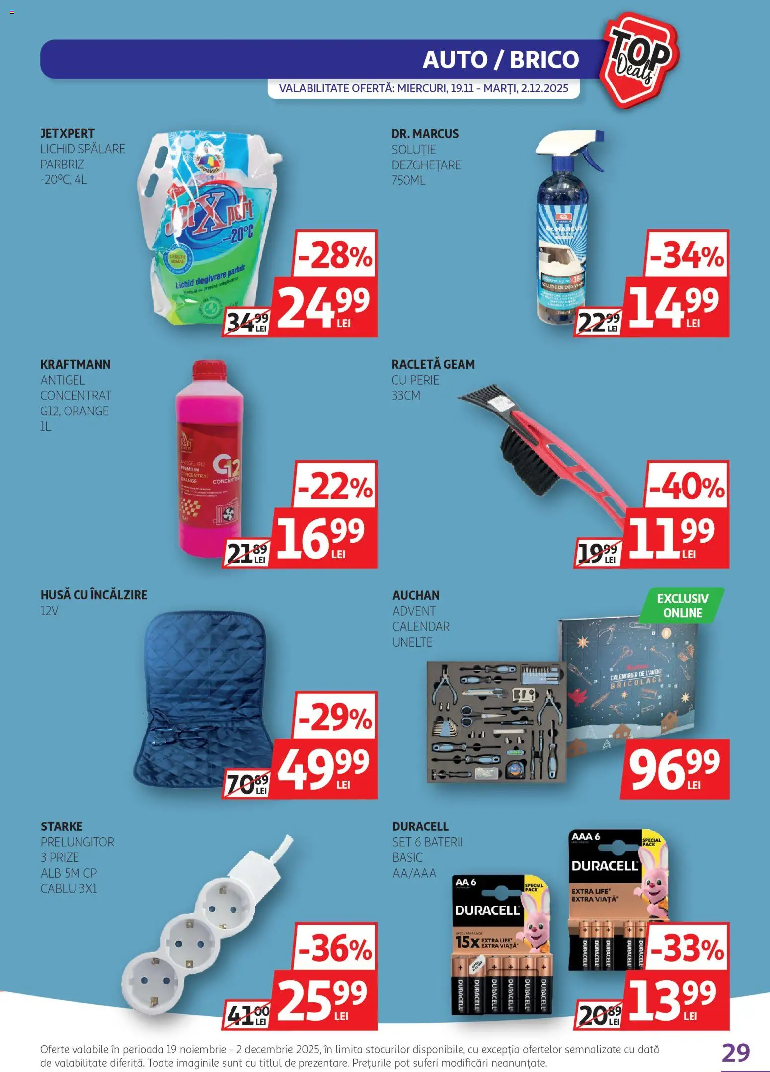 Catalog Auchan 19 Noiembrie - 1 Decembrie 2025 | Pagina 29 | Produse: Prize, Prelungitor, Cablu, Perie