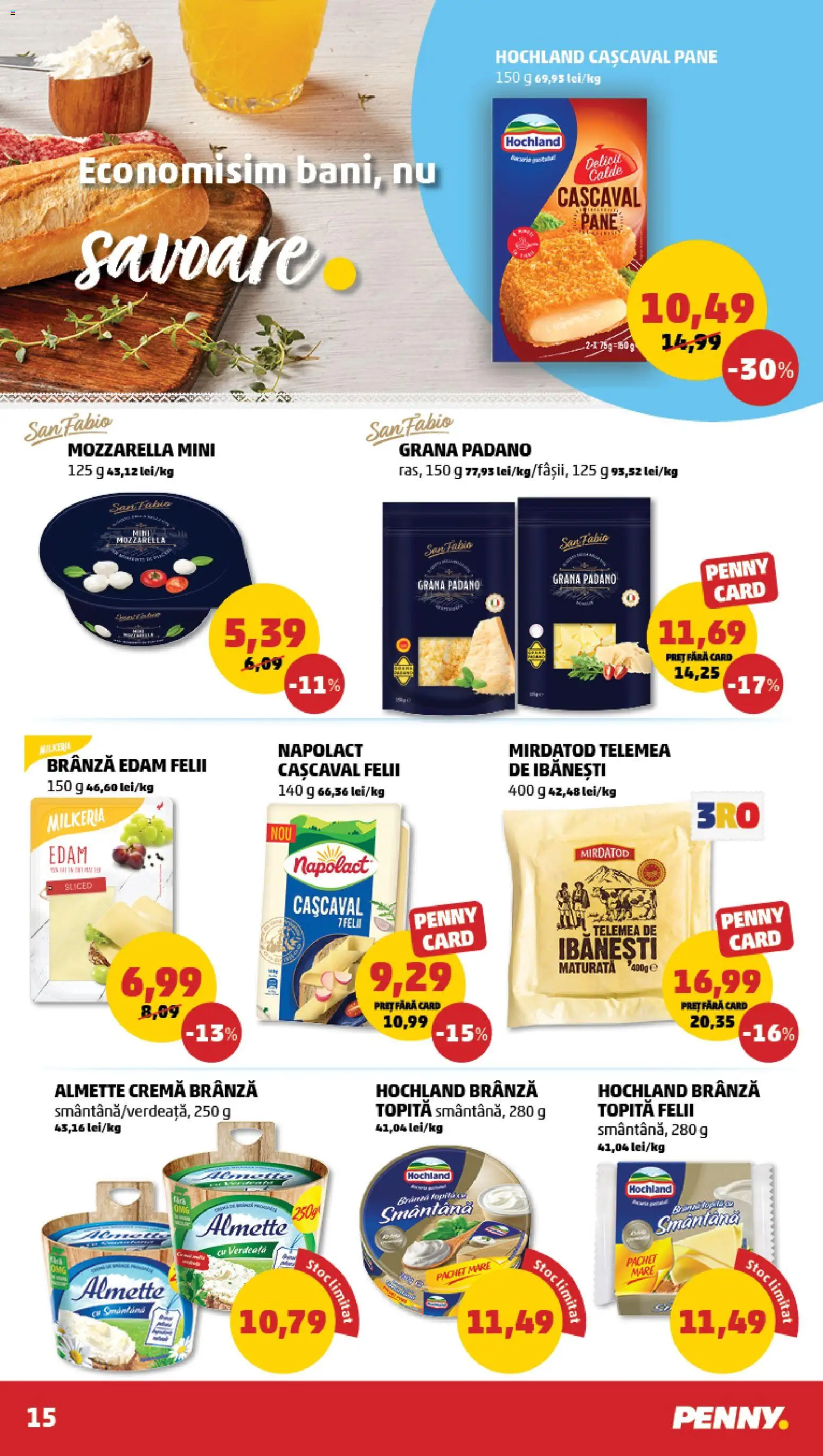 Catalog PENNY Market 19 - 24 Noiembrie 2025 | Pagina 15 | Produse: Cașcaval, Mozzarella, Smântână, Verdeață