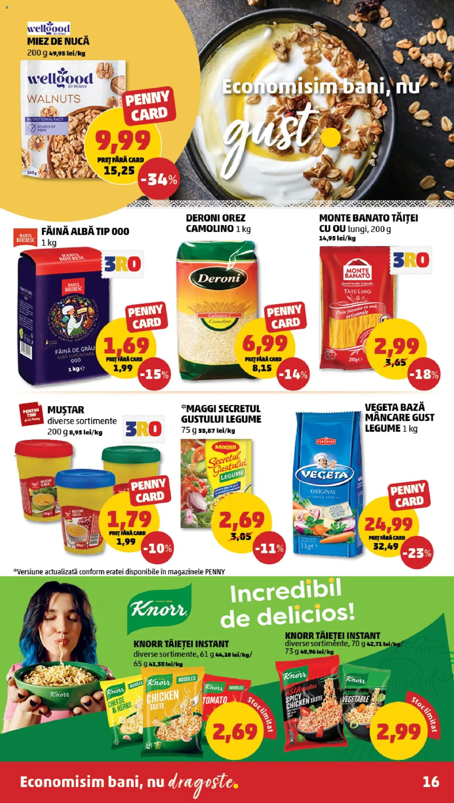 Catalog PENNY Market 19 - 24 Noiembrie 2025 | Pagina 16 | Produse: Orez, Muștar, Paste, Legume