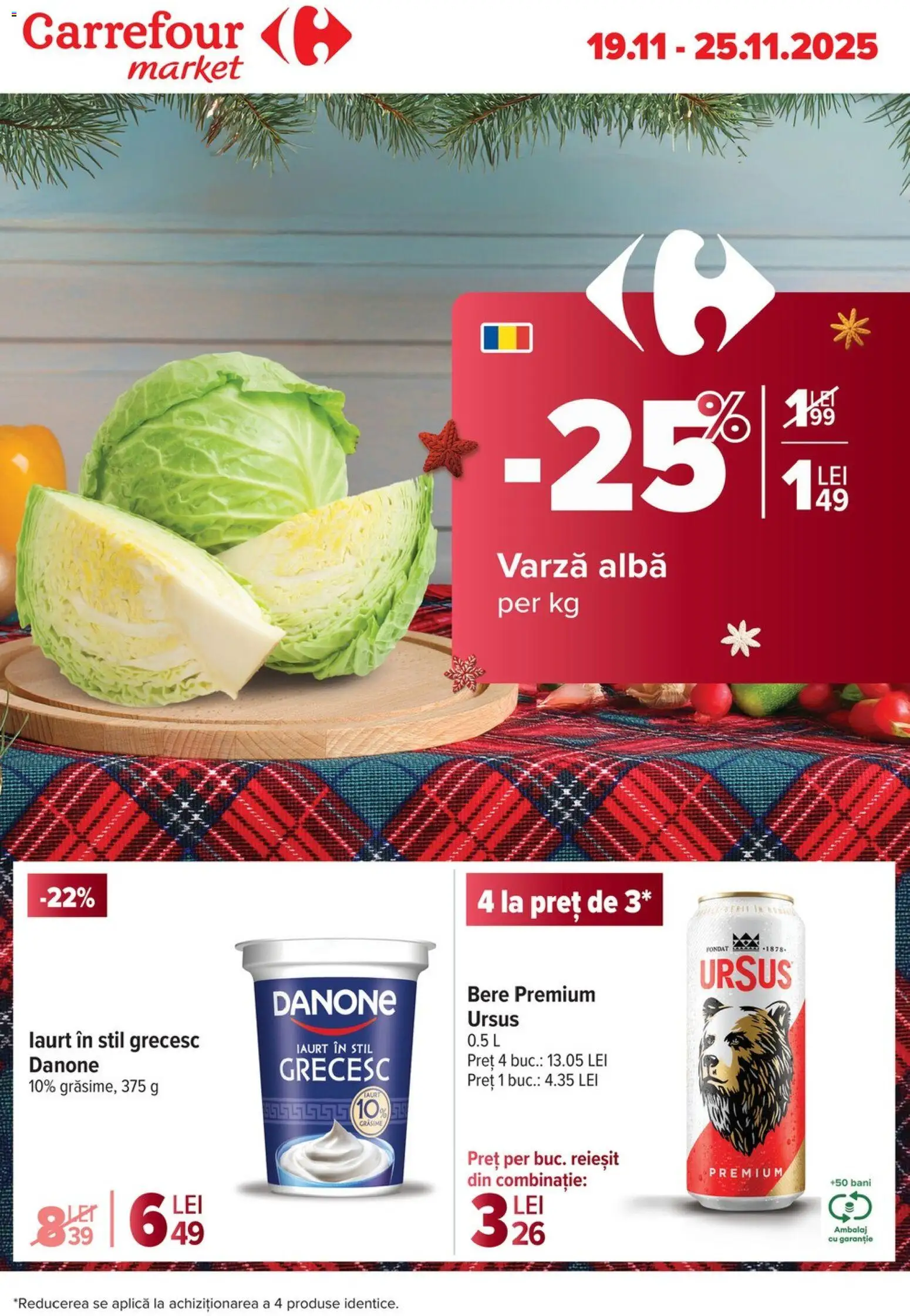 Catalog Carrefour 19 - 24 Noiembrie 2025 | Pagina 1 | Produse: Varză, Bere