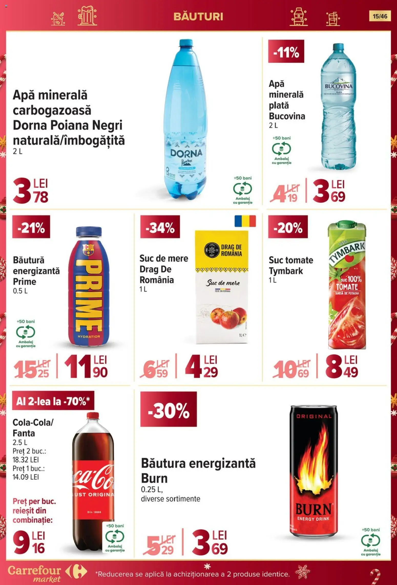 Catalog Carrefour 19 - 24 Noiembrie 2025 | Pagina 15 | Produse: Yazı tahtası kalemi, Suc, Băutură energizantă, Mere