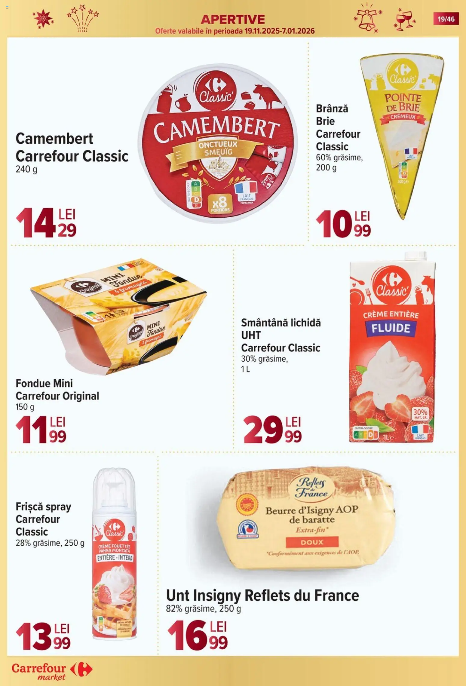 Catalog Carrefour 19 - 24 Noiembrie 2025 | Pagina 19 | Produse: Unt, Brânză, Frișcă, Smântână