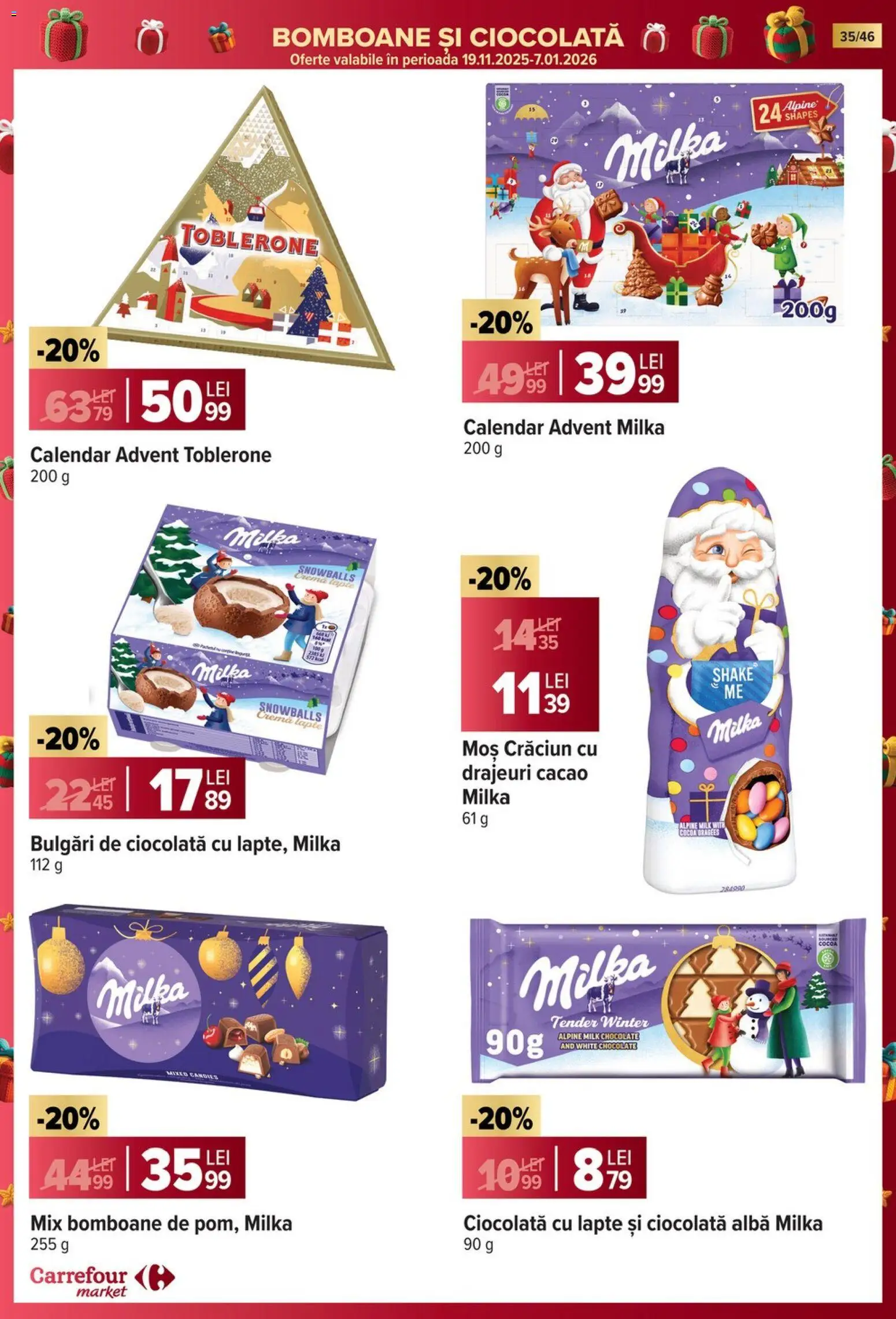 Catalog Carrefour 19 - 24 Noiembrie 2025 | Pagina 35 | Produse: Lapte, Bomboane, Cacao, Shake