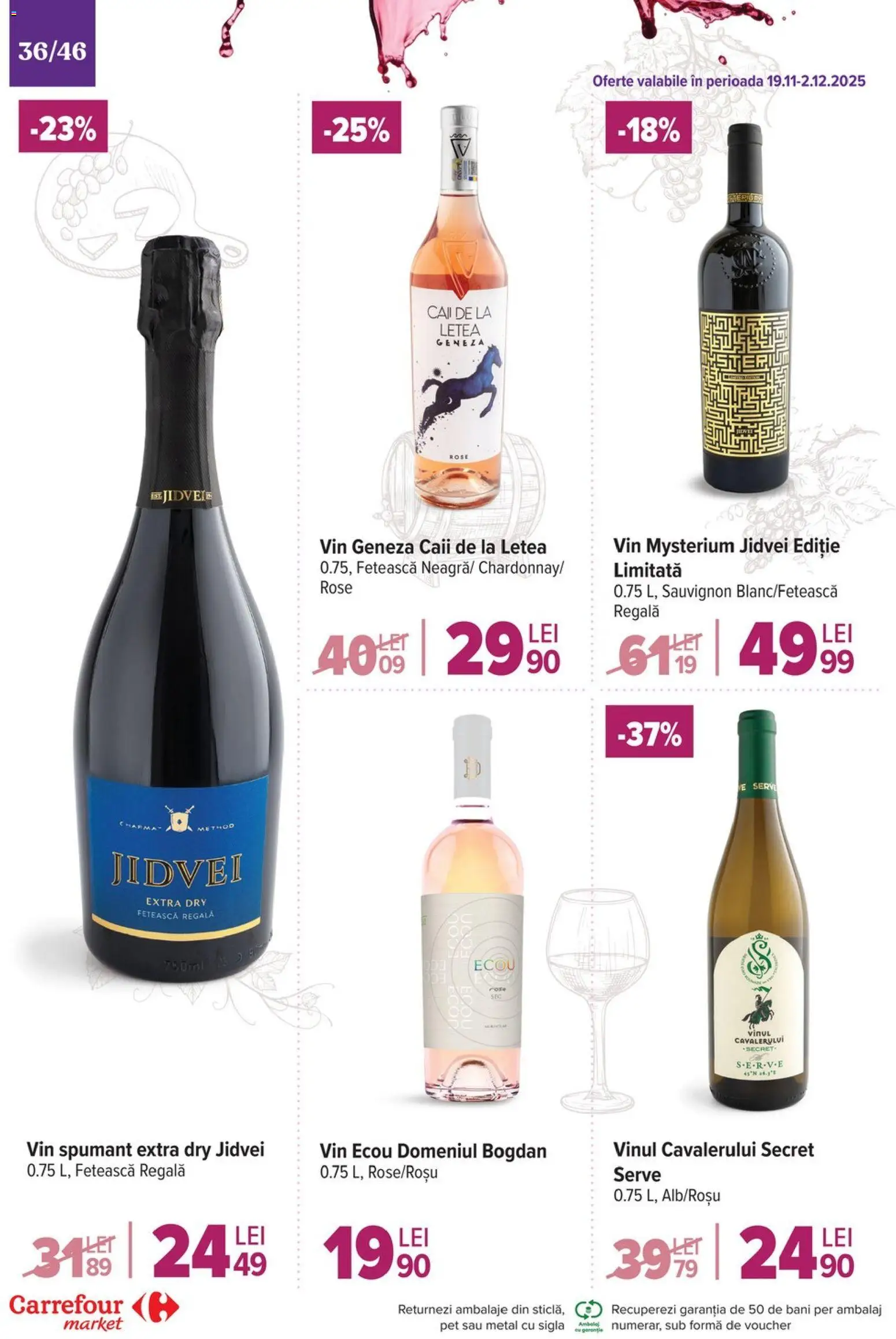 Catalog Carrefour 19 - 24 Noiembrie 2025 | Pagina 36 | Produse: Vin