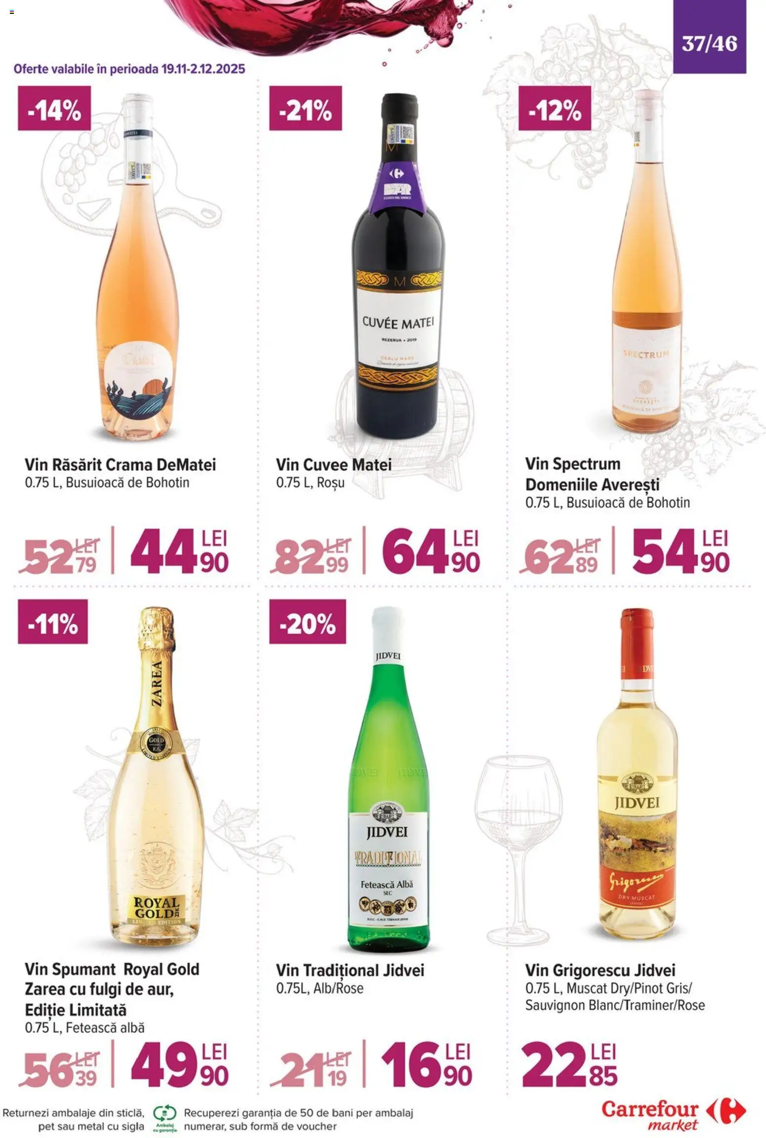 Catalog Carrefour 19 - 24 Noiembrie 2025 | Pagina 37 | Produse: Vin, Fulgi
