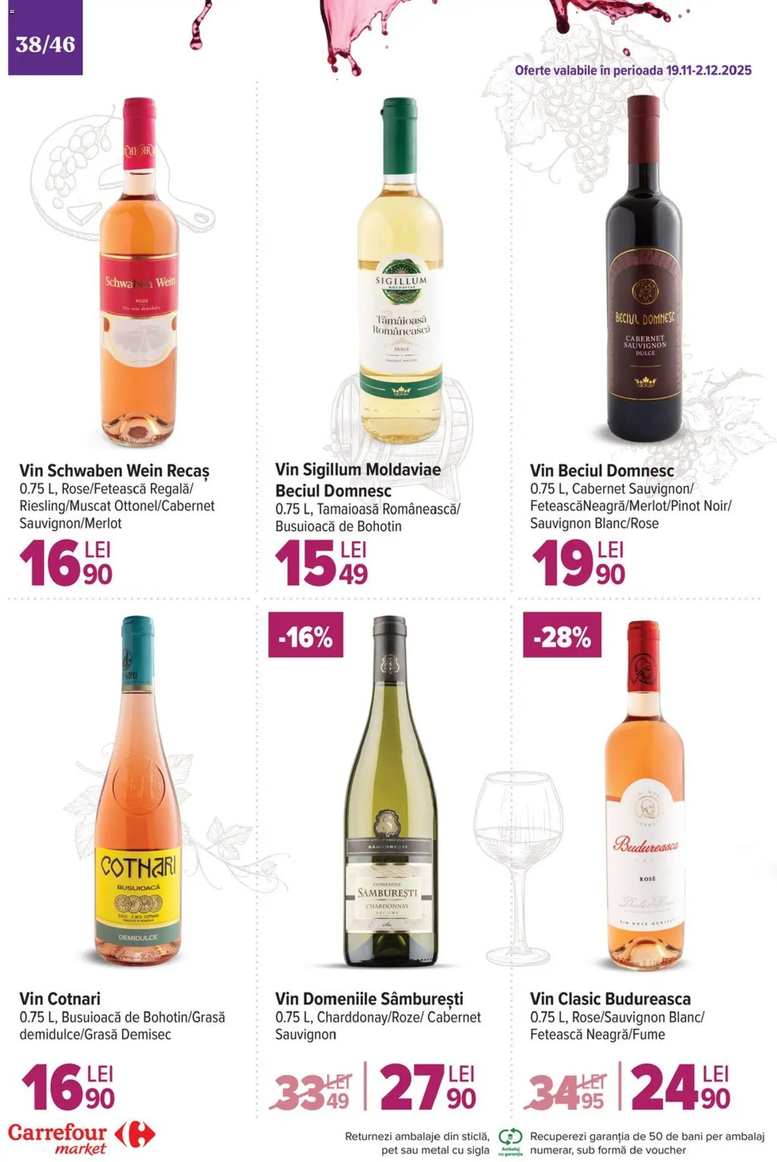 Catalog Carrefour 19 - 24 Noiembrie 2025 | Pagina 38 | Produse: Vin