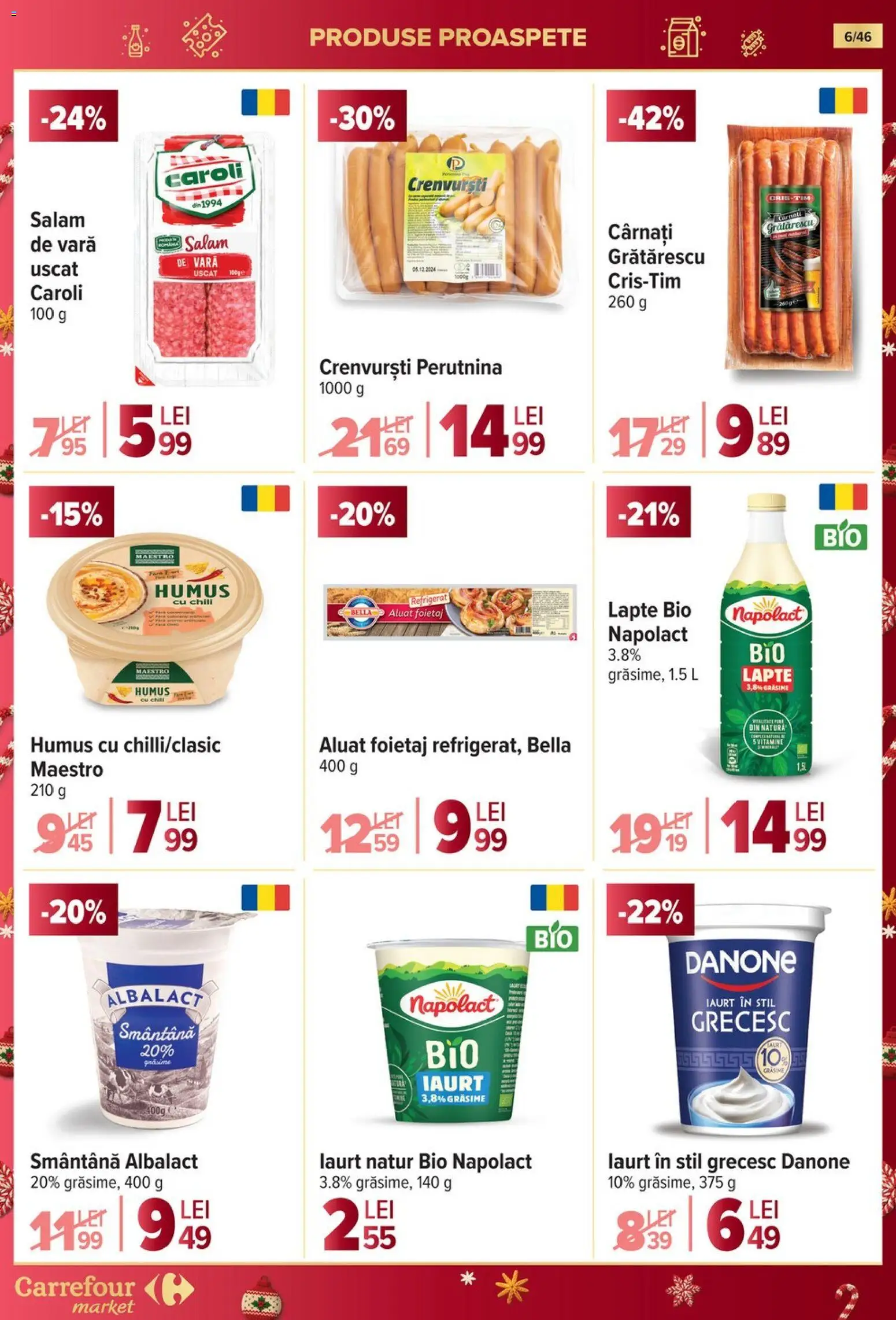 Catalog Carrefour 19 - 24 Noiembrie 2025 | Pagina 6 | Produse: Şerit ödül, Foietaj, Crenvurști, Iaurt