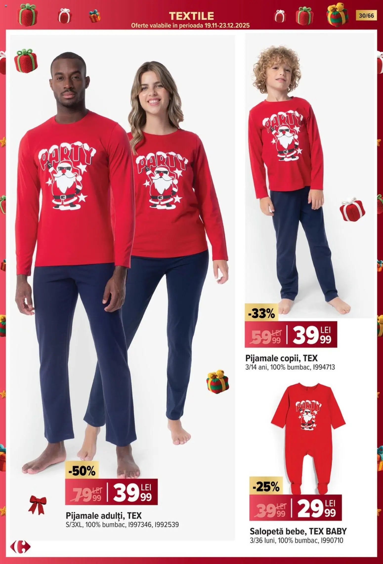 Catalog Carrefour 19 Noiembrie 2025 - 6 Ianuarie 2026 | Pagina 30 | Produse: Salopetă, Pijamale