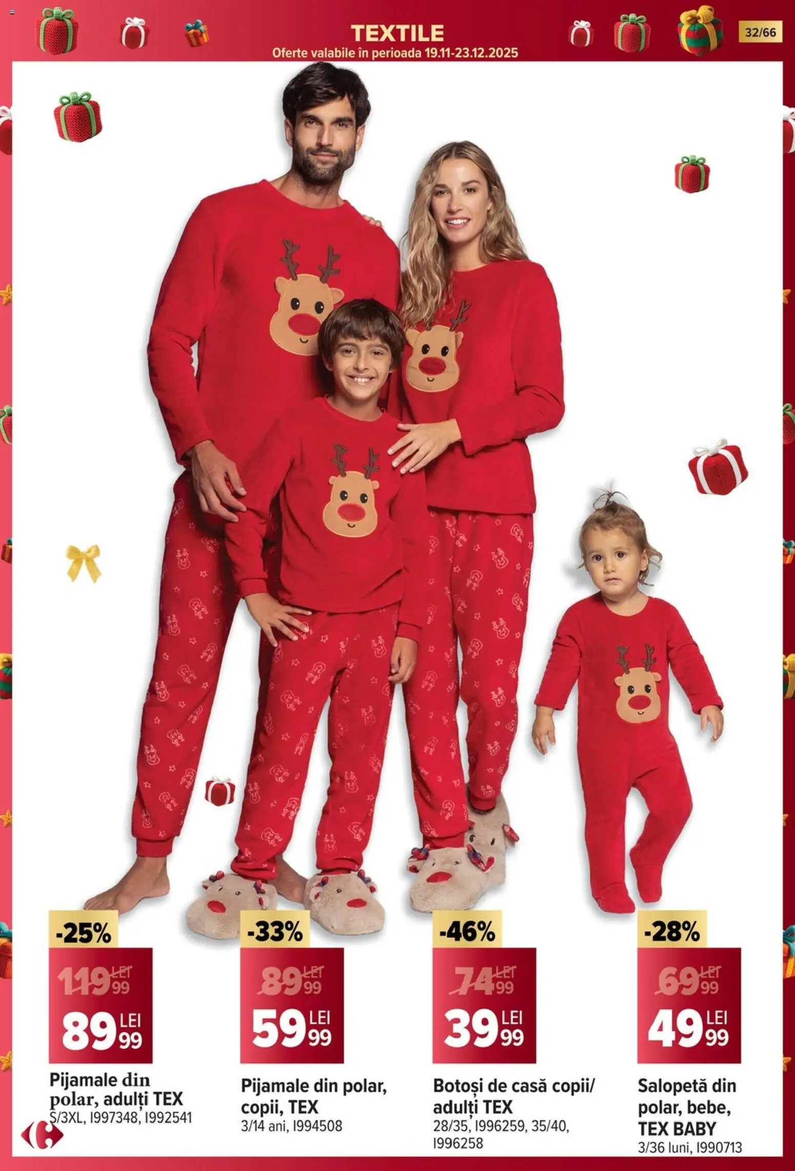 Catalog Carrefour 19 Noiembrie 2025 - 6 Ianuarie 2026 | Pagina 32 | Produse: Salopetă, Pijamale
