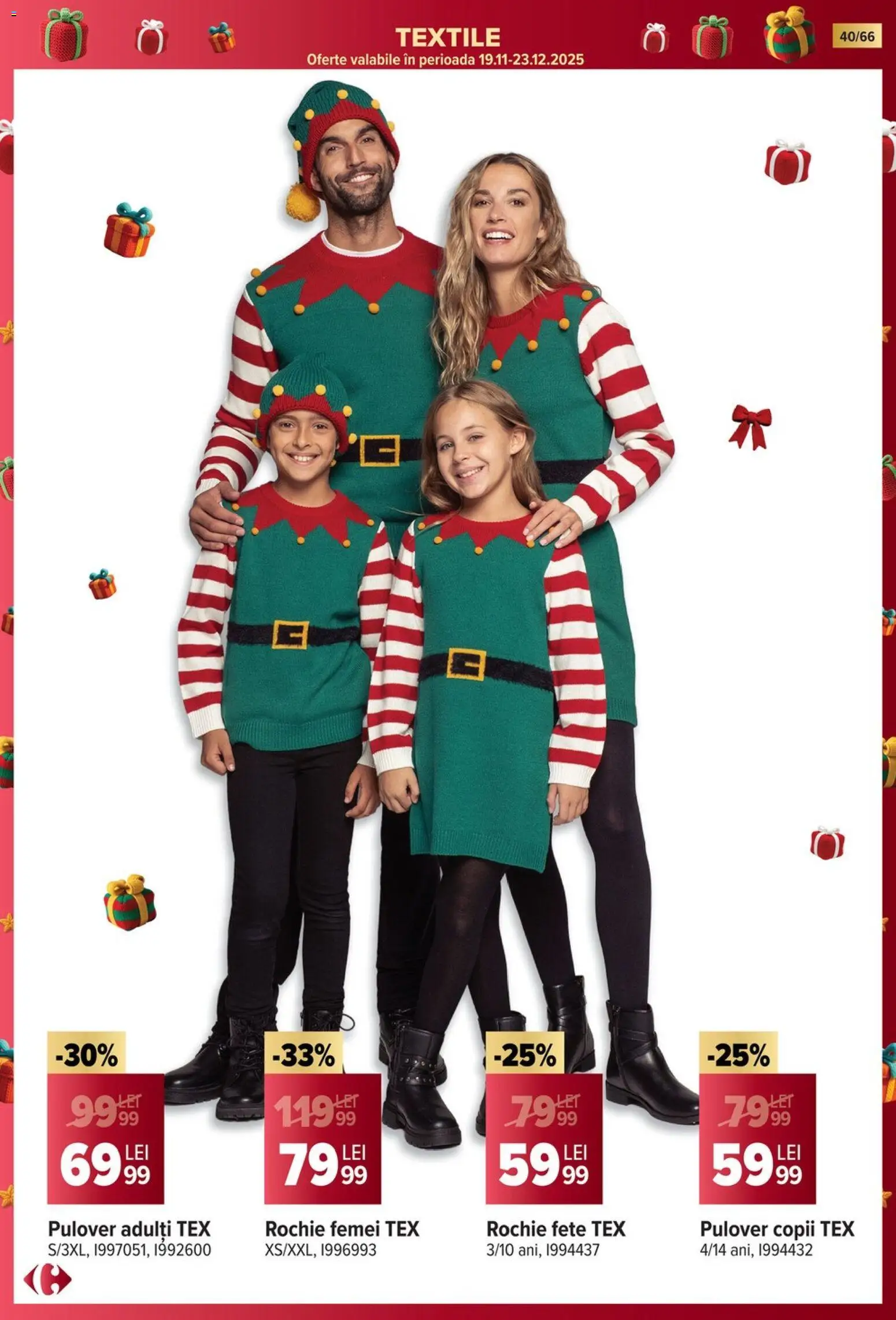 Catalog Carrefour 19 Noiembrie 2025 - 6 Ianuarie 2026 | Pagina 40 | Produse: Rochie, Pulover