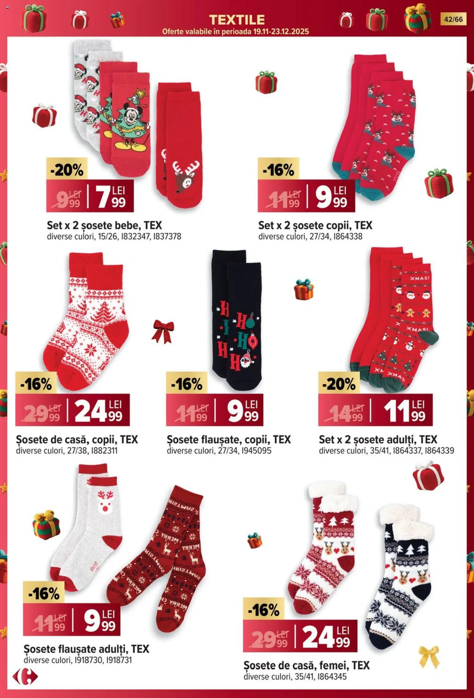 Catalog Carrefour 19 Noiembrie 2025 - 6 Ianuarie 2026 | Pagina 42 | Produse: Șosete