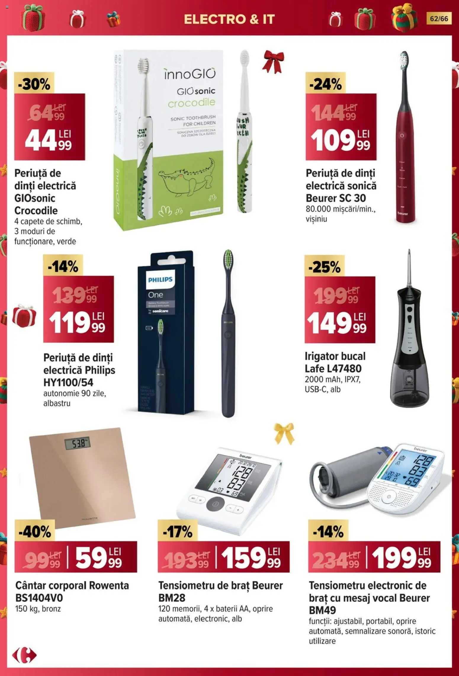 Catalog Carrefour 19 Noiembrie 2025 - 6 Ianuarie 2026 | Pagina 62 | Produse: Tensiometru, Enginar, Baterii, Periuță de dinți
