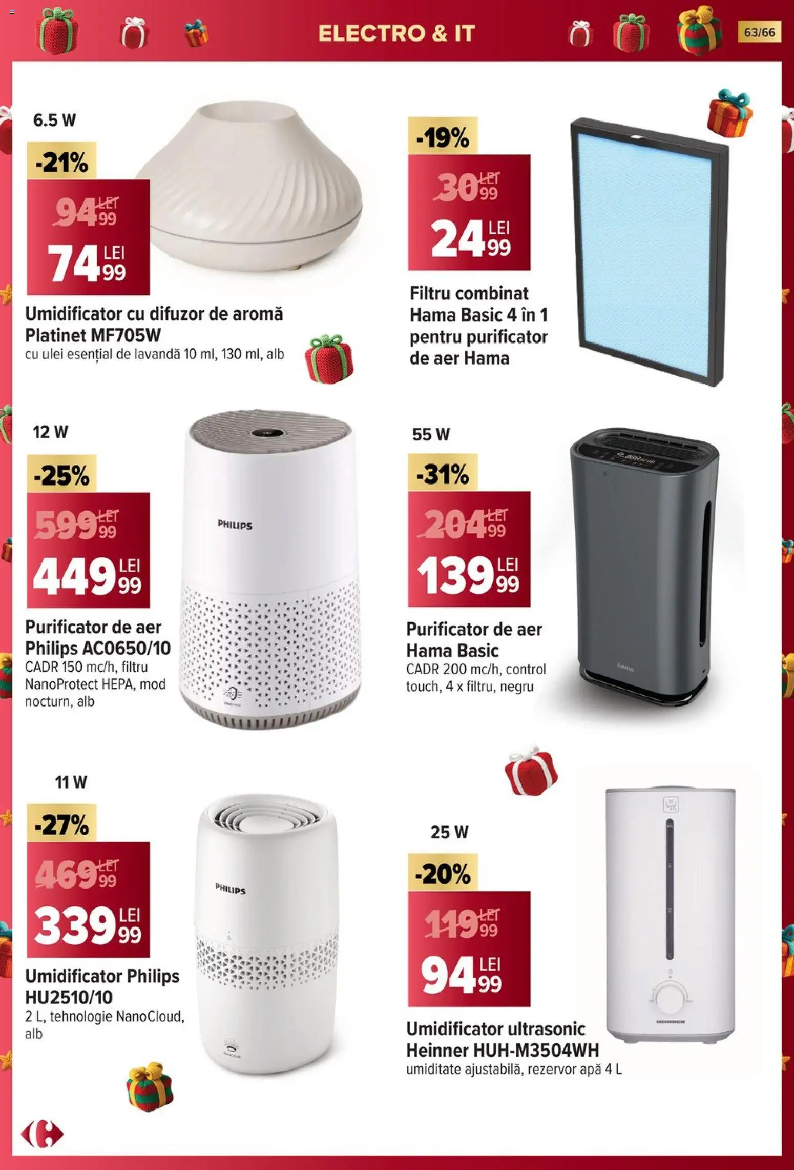 Catalog Carrefour 19 Noiembrie 2025 - 6 Ianuarie 2026 | Pagina 63 | Produse: Enginar, Difuzor, Purificator De Aer, Apă