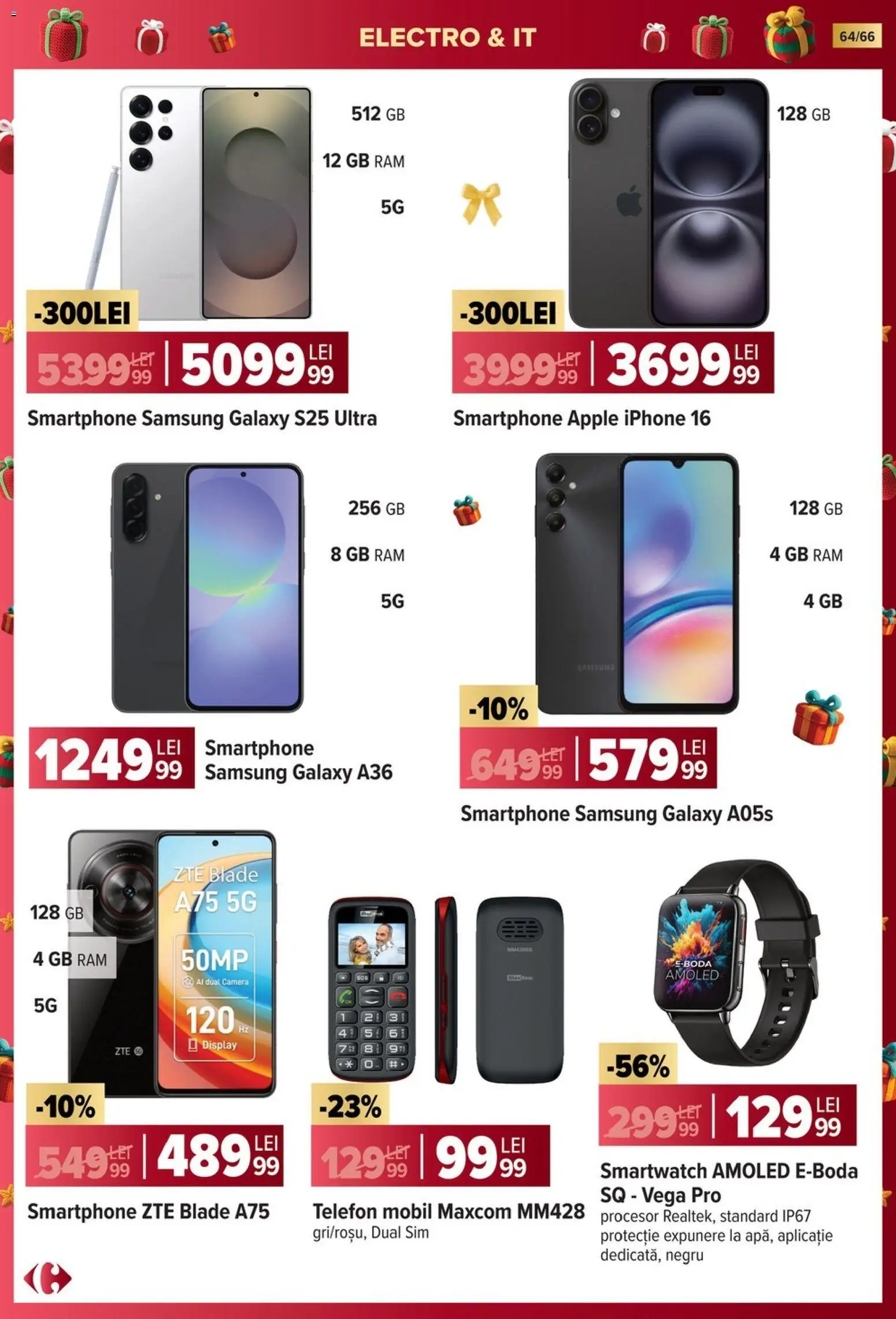 Catalog Carrefour 19 Noiembrie 2025 - 6 Ianuarie 2026 | Pagina 64 | Produse: Telefon, Smartphone, Smartwatch, Apple