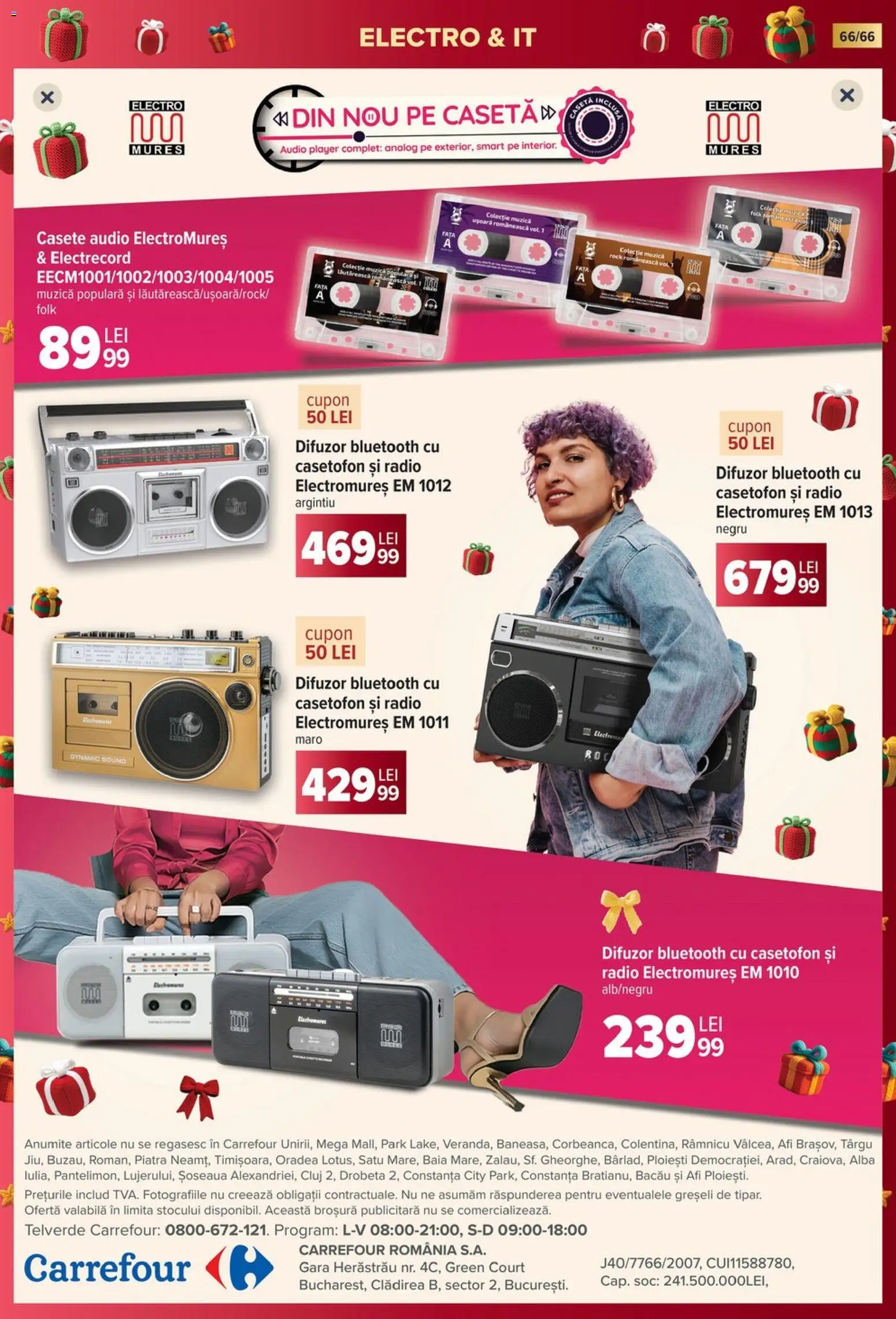 Catalog Carrefour 19 Noiembrie 2025 - 6 Ianuarie 2026 | Pagina 66 | Produse: Audio, Radio, Player, Difuzor