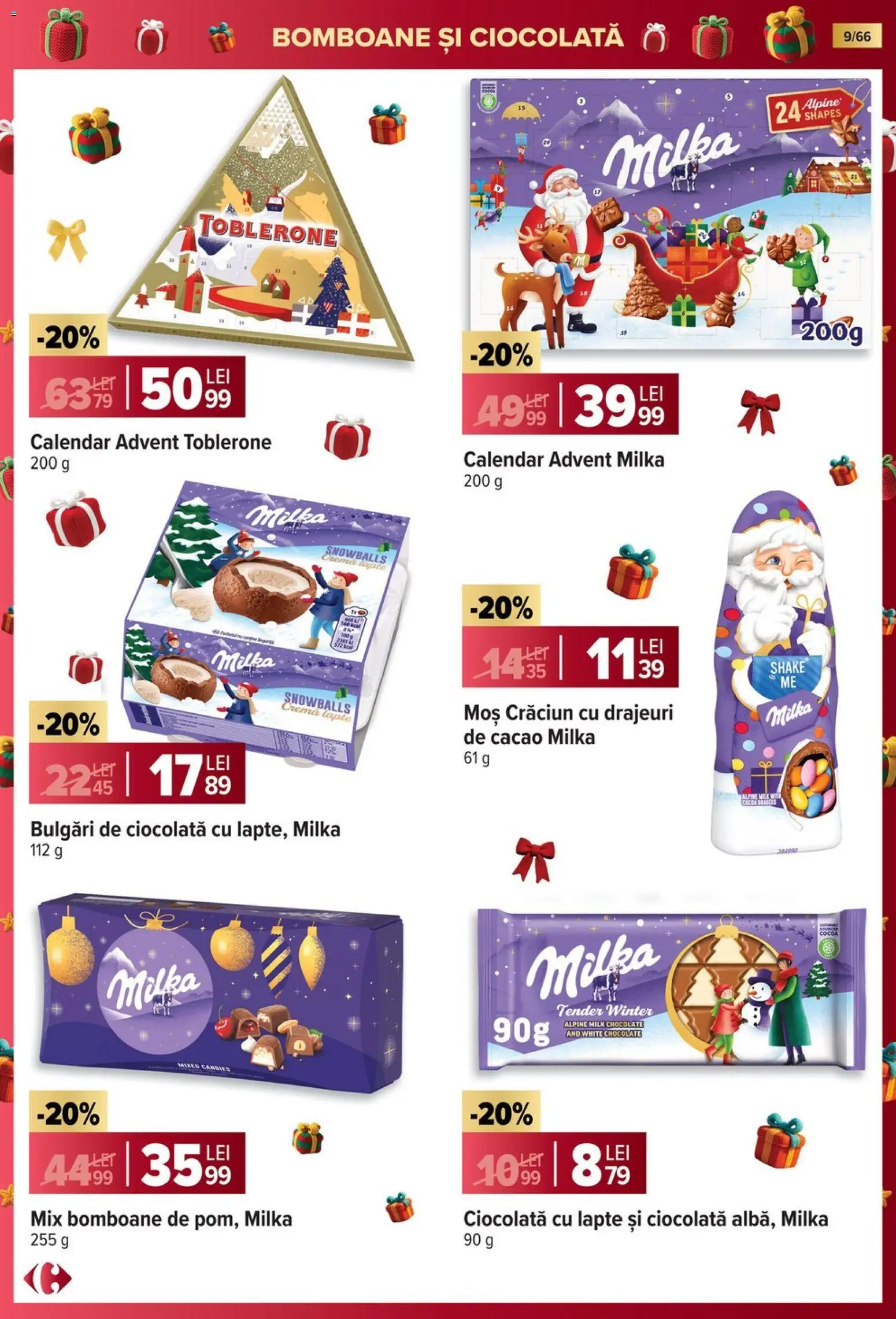 Catalog Carrefour 19 Noiembrie 2025 - 6 Ianuarie 2026 | Pagina 9 | Produse: Lapte, Cremă, Bomboane, Shake