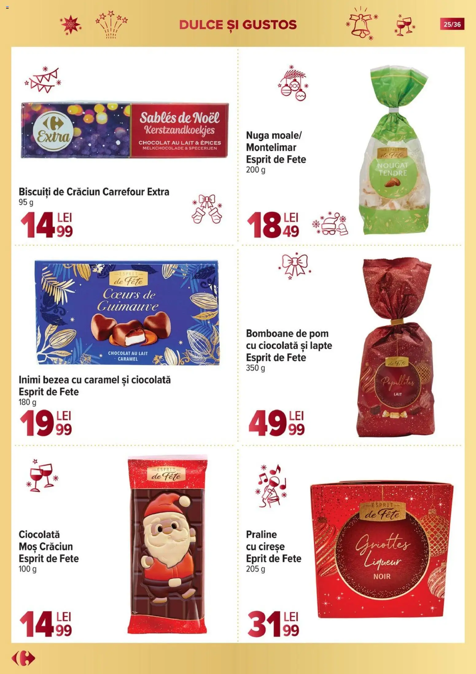 Catalog Carrefour 19 Noiembrie 2025 - 6 Ianuarie 2026 | Pagina 25 | Produse: Praline, Lapte, Bomboane, Biscuiți