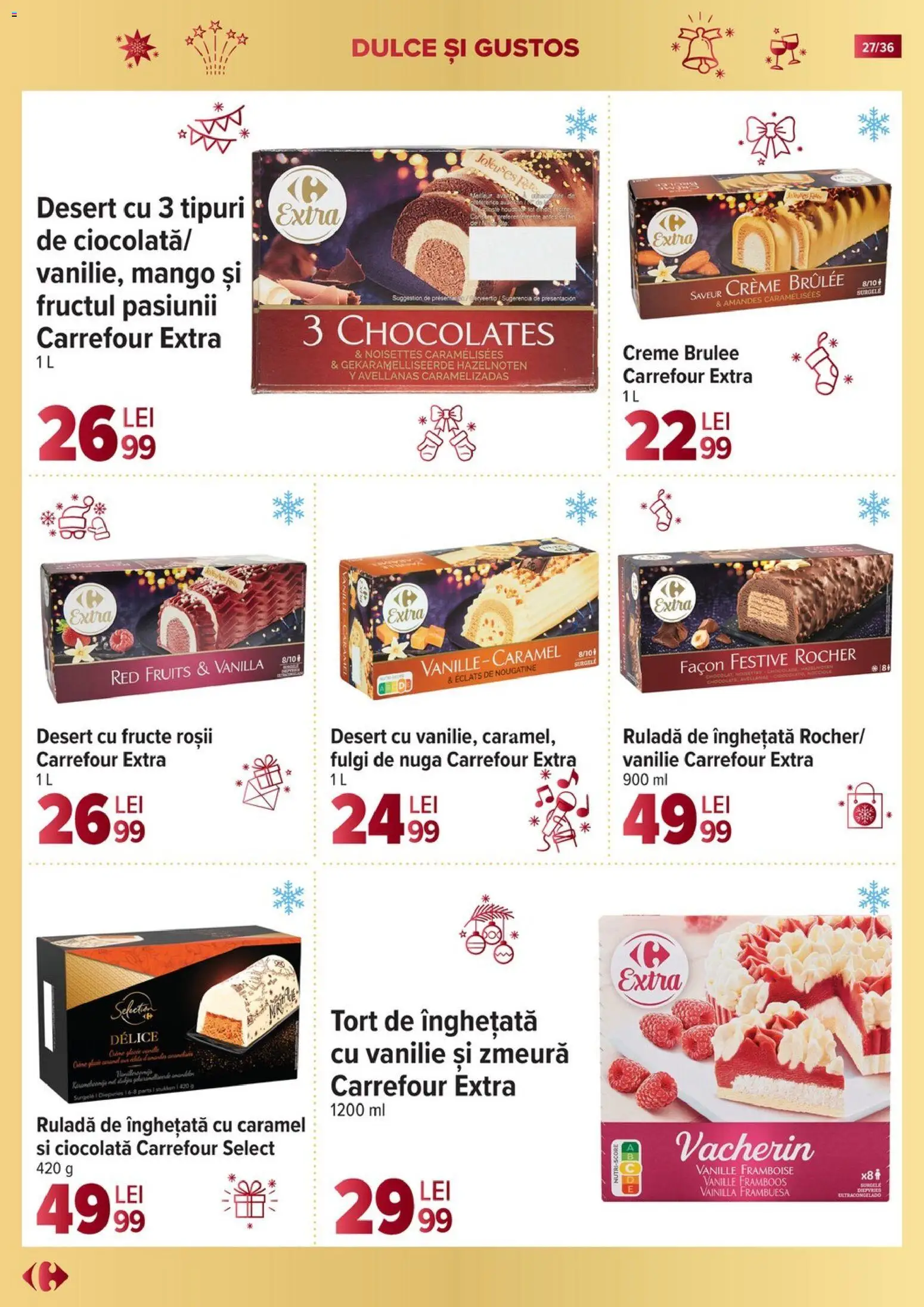 Catalog Carrefour 19 Noiembrie 2025 - 6 Ianuarie 2026 | Pagina 27 | Produse: Zmeură, Ciocolată, Fulgi, Fructe