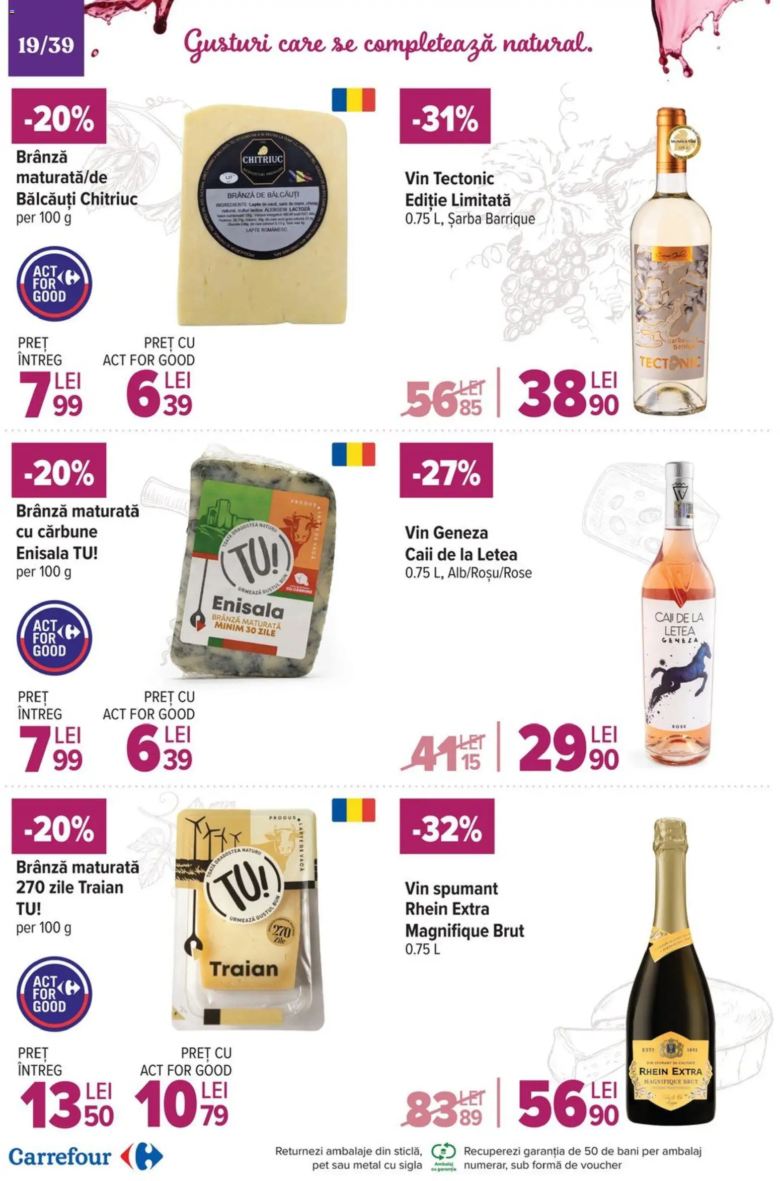 Catalog Carrefour 19 Noiembrie - 1 Decembrie 2025 | Pagina 19 | Produse: Lapte, Brânză, Vin
