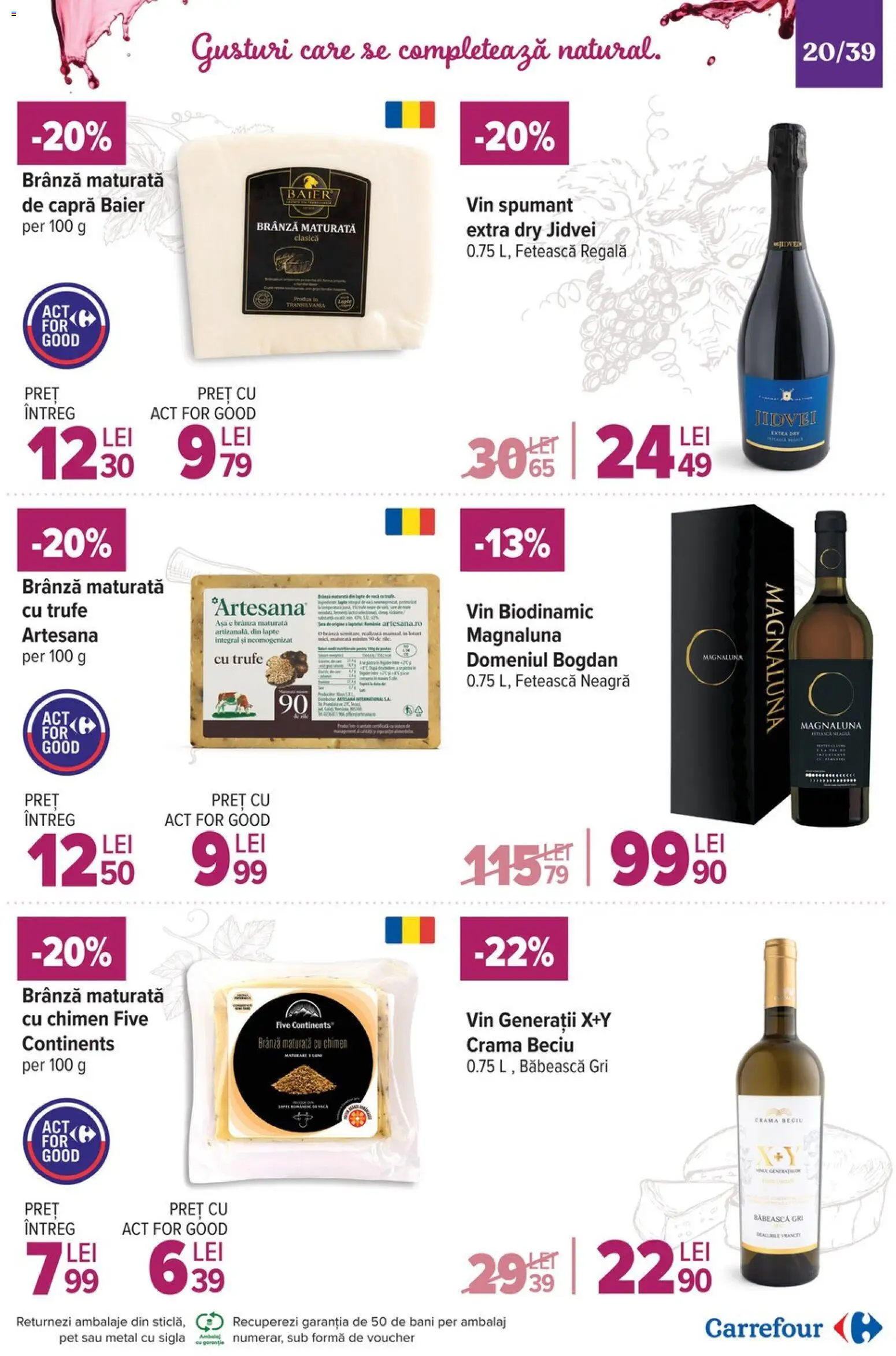 Catalog Carrefour 19 Noiembrie - 1 Decembrie 2025 | Pagina 20 | Produse: Brânză, Vin
