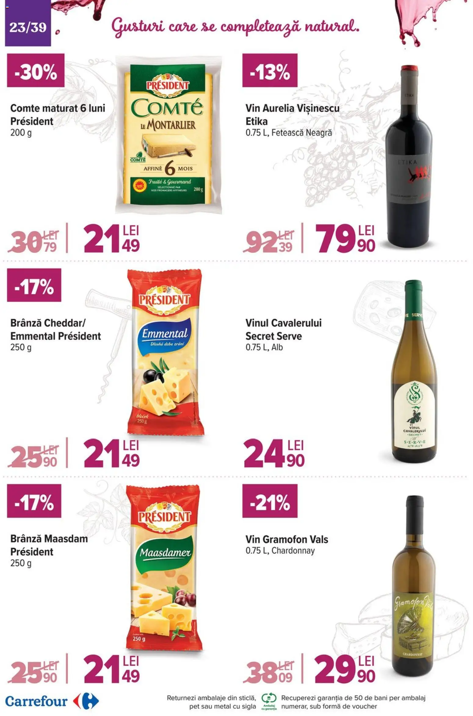 Catalog Carrefour 19 Noiembrie - 1 Decembrie 2025 | Pagina 23 | Produse: Brânză, Vin