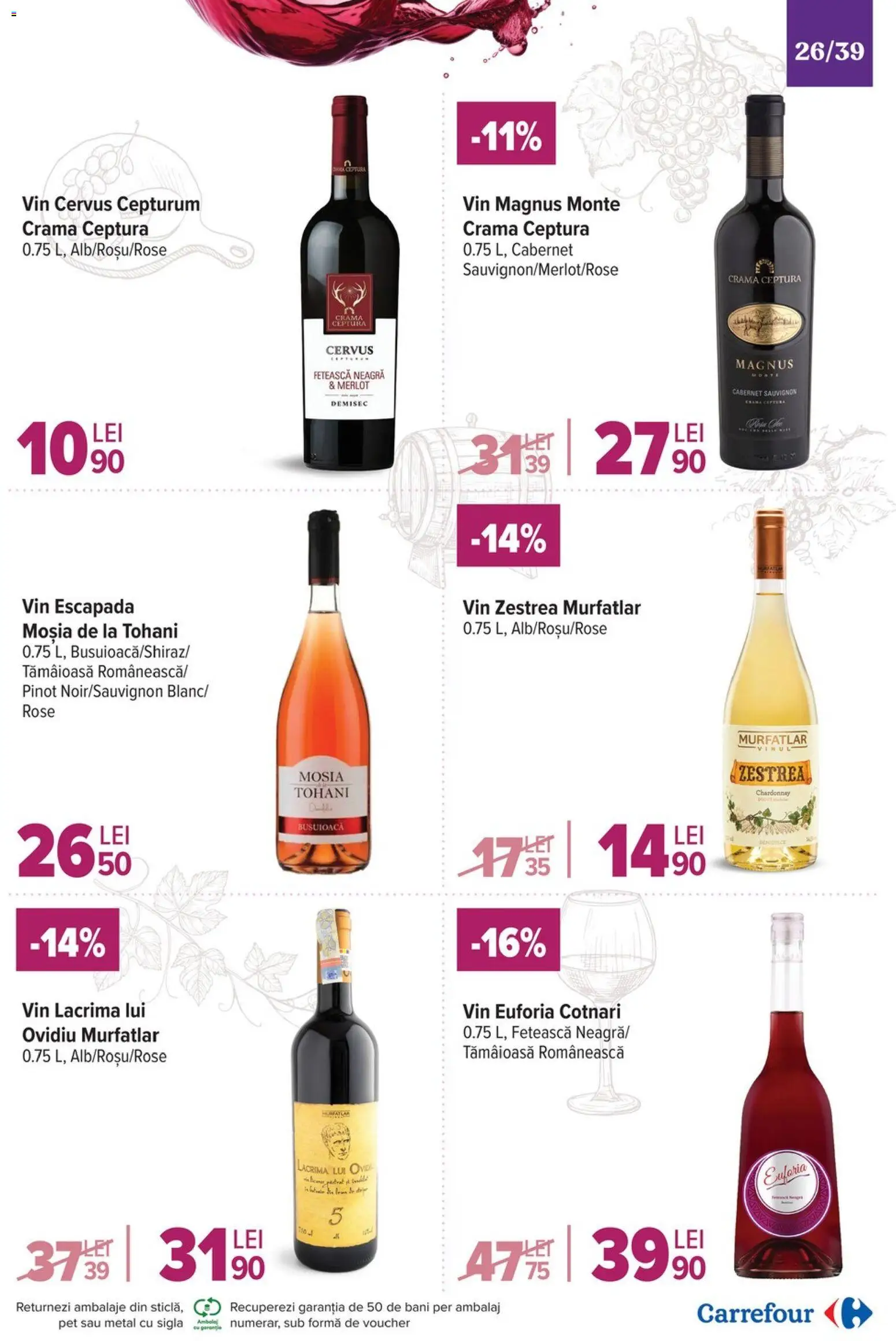 Catalog Carrefour 19 Noiembrie - 1 Decembrie 2025 | Pagina 26 | Produse: Vin