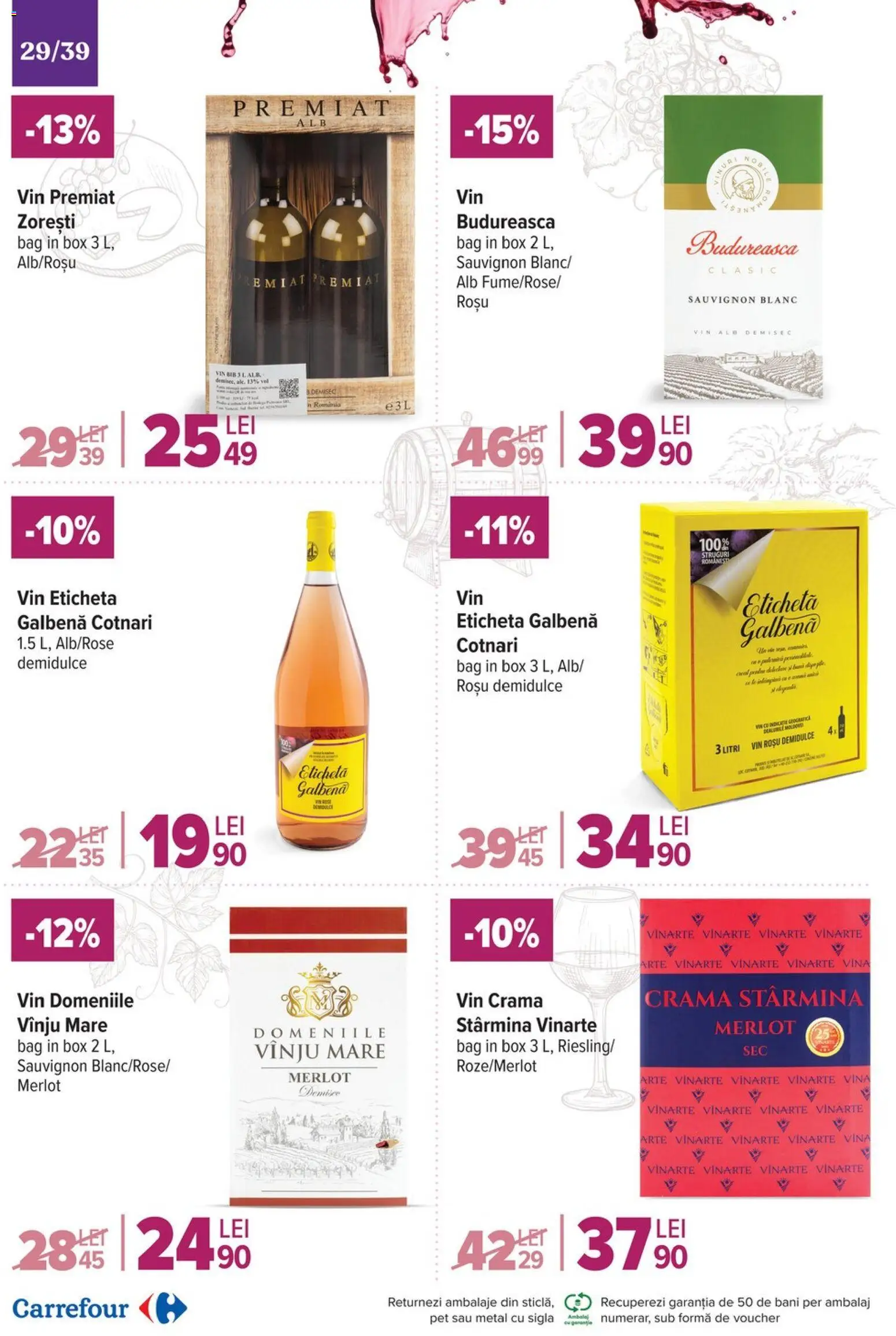 Catalog Carrefour 19 Noiembrie - 1 Decembrie 2025 | Pagina 29 | Produse: Struguri, Vin